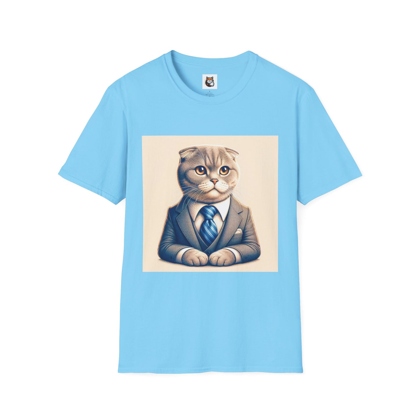 Scottish Fold Cat suit and tie  T-Shirt