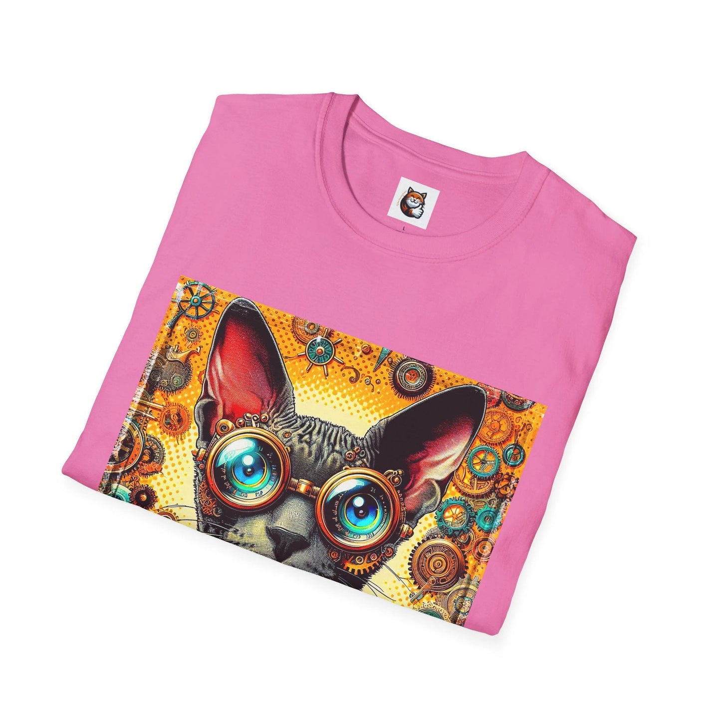 Cornish Rex Cat steam punk T-Shirt by Printify