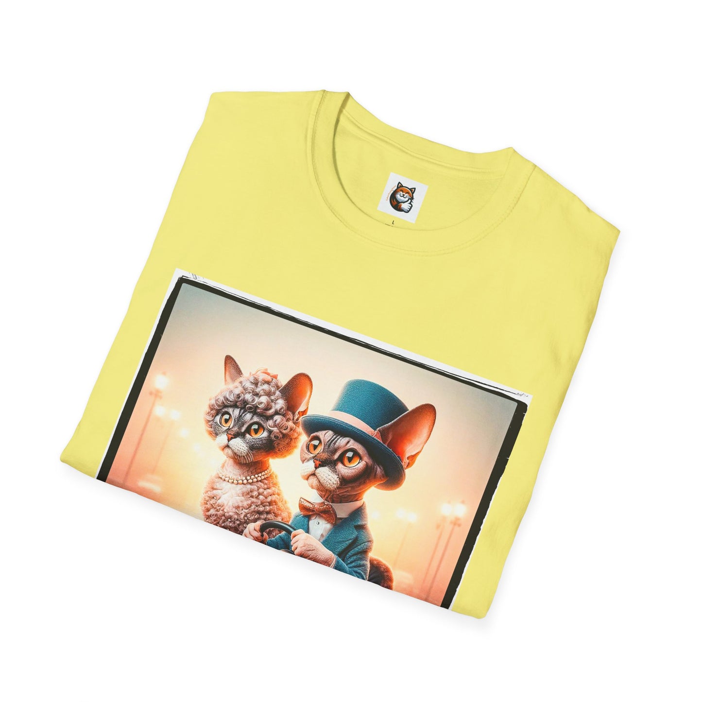 Wacky  Devon Rex Cat Unisex Softstyle T-Shirt