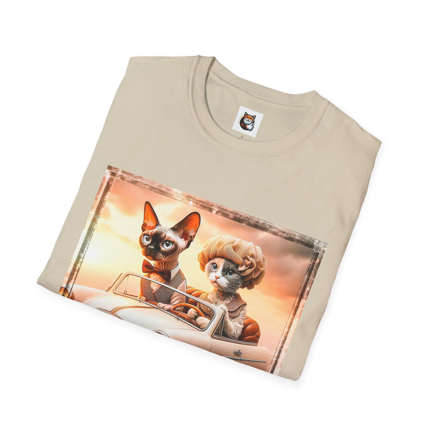 Wacky  Devon Rex pretty sunset  Unisex Softstyle T-Shirt