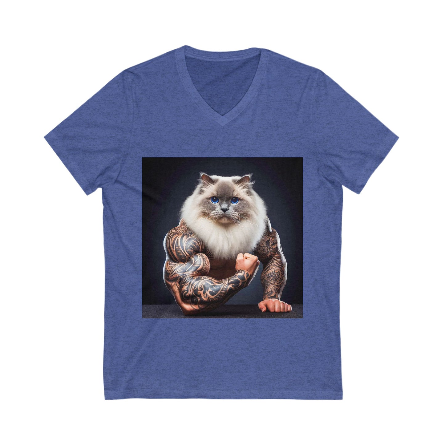 Ragdoll Cat Unisex Jersey Short Sleeve V-Neck Tee