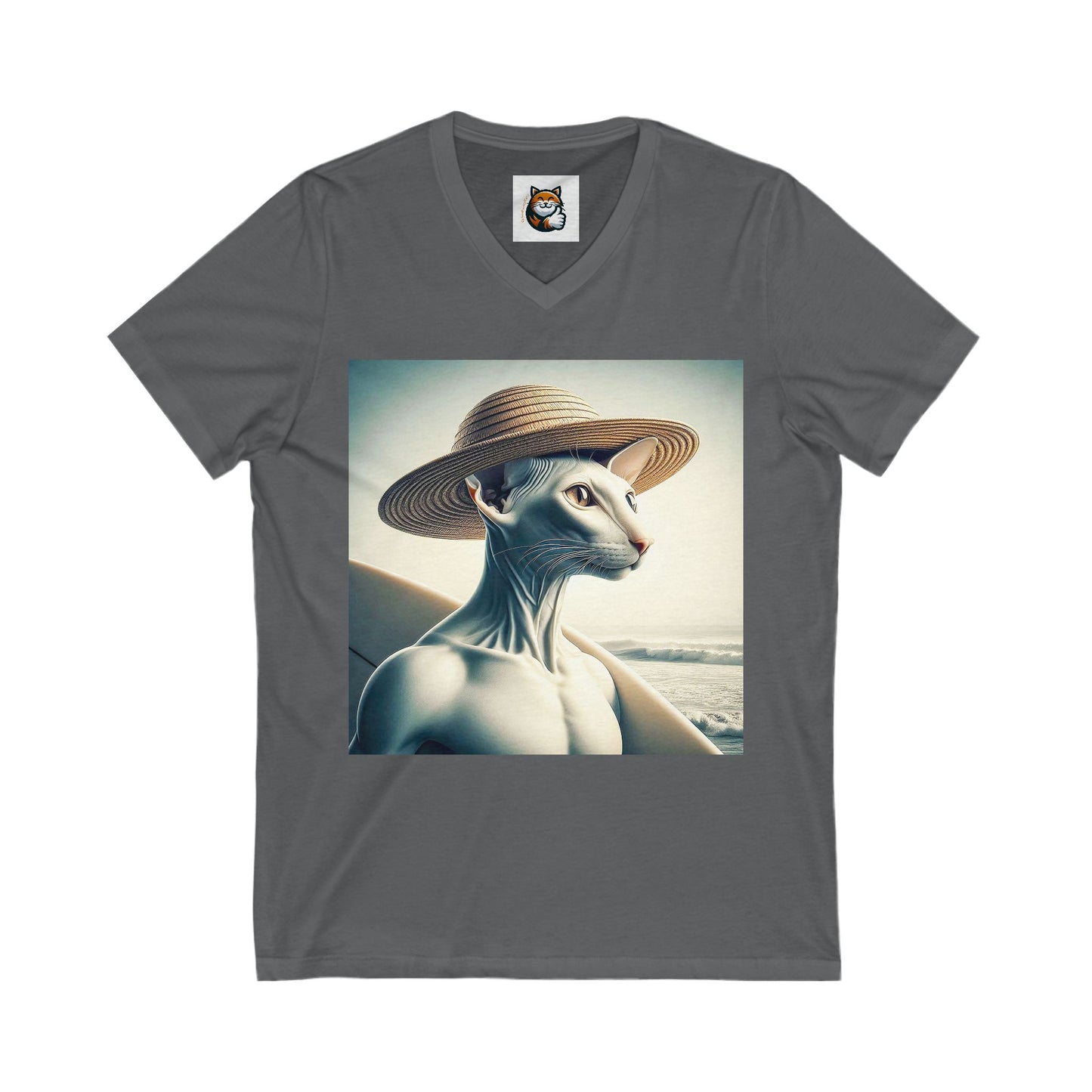 Oriental Shorthair Unisex Jersey Short Sleeve V-Neck Tee