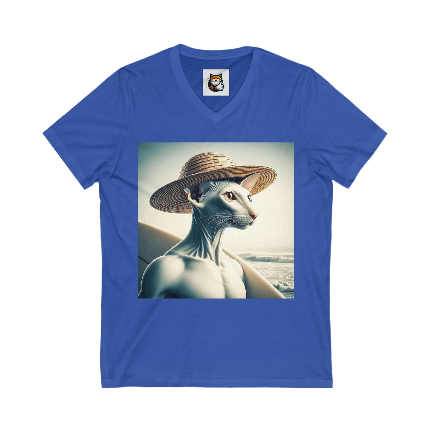 Oriental Shorthair Unisex Jersey Short Sleeve V-Neck Tee