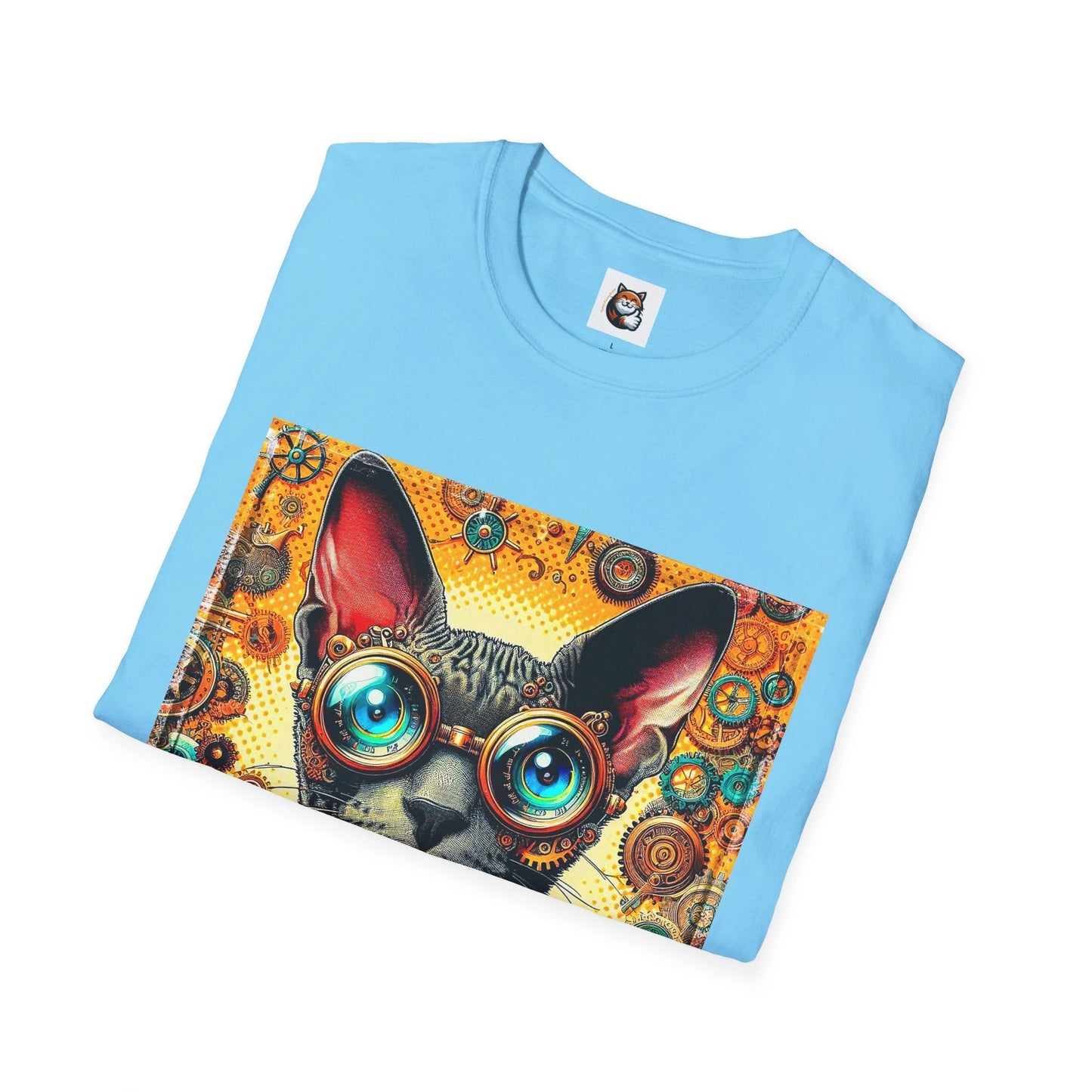 Cornish Rex Cat steam punk T-Shirt by Printify