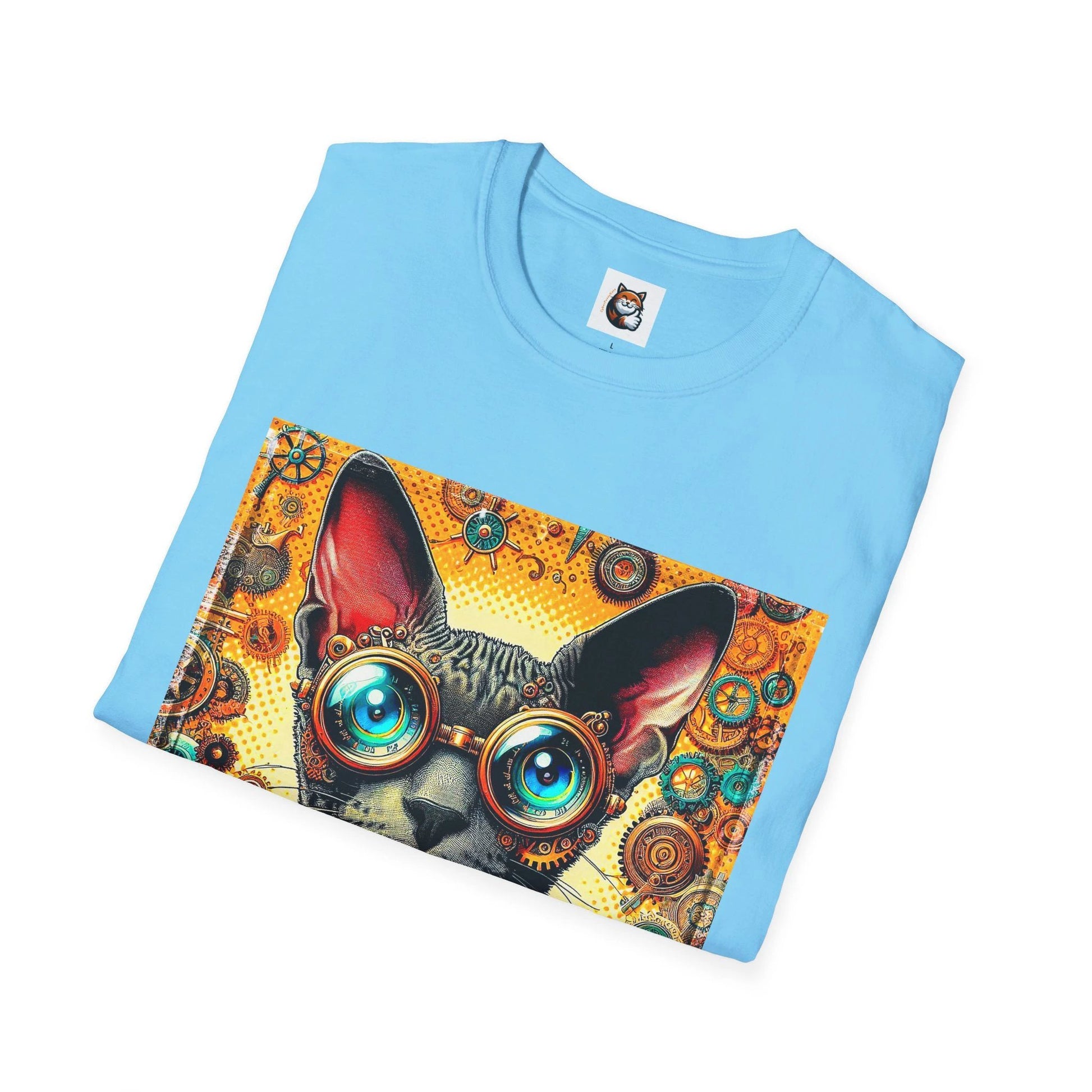 Cornish Rex Cat steam punk T-Shirt by Printify
