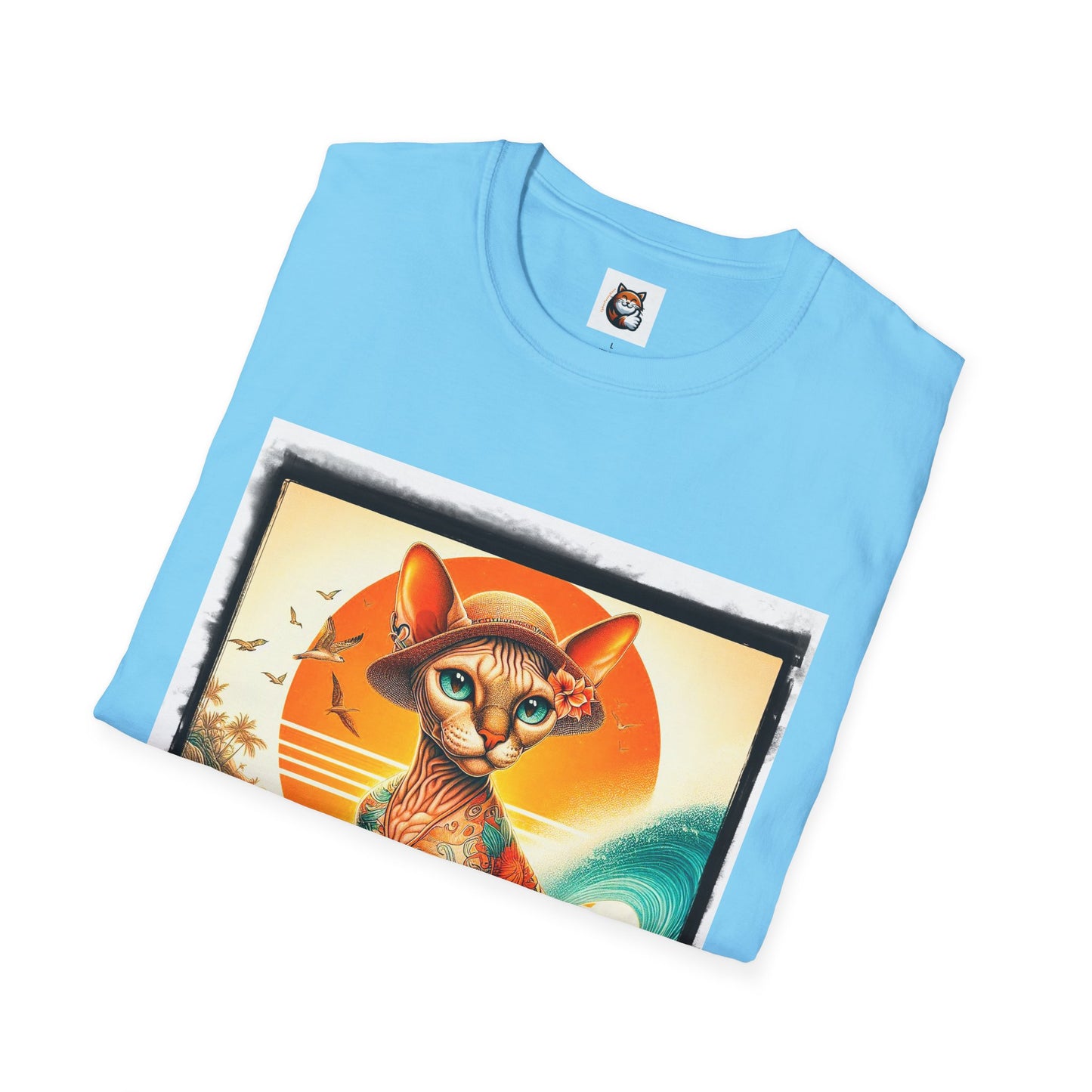 Devon Rex Cat Unisex Softstyle T-Shirt