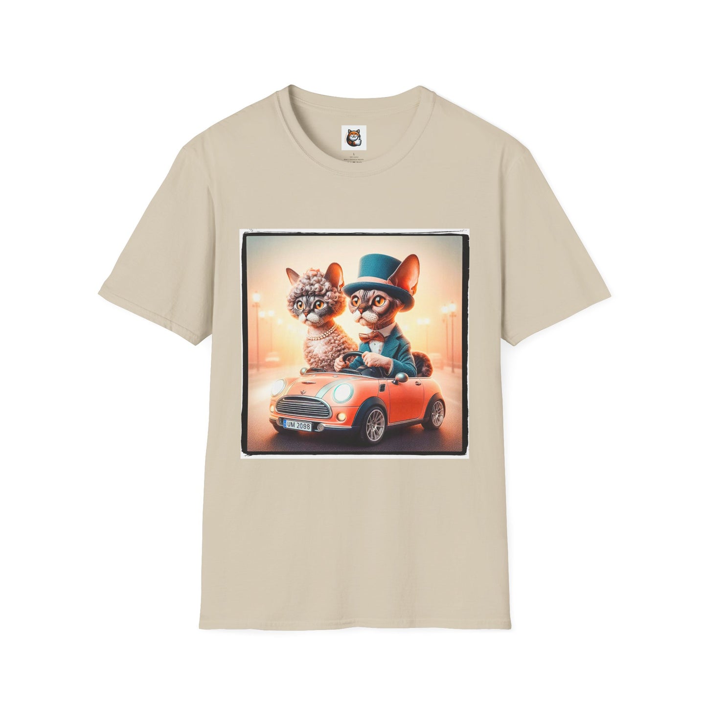Wacky  Devon Rex Cat Unisex Softstyle T-Shirt