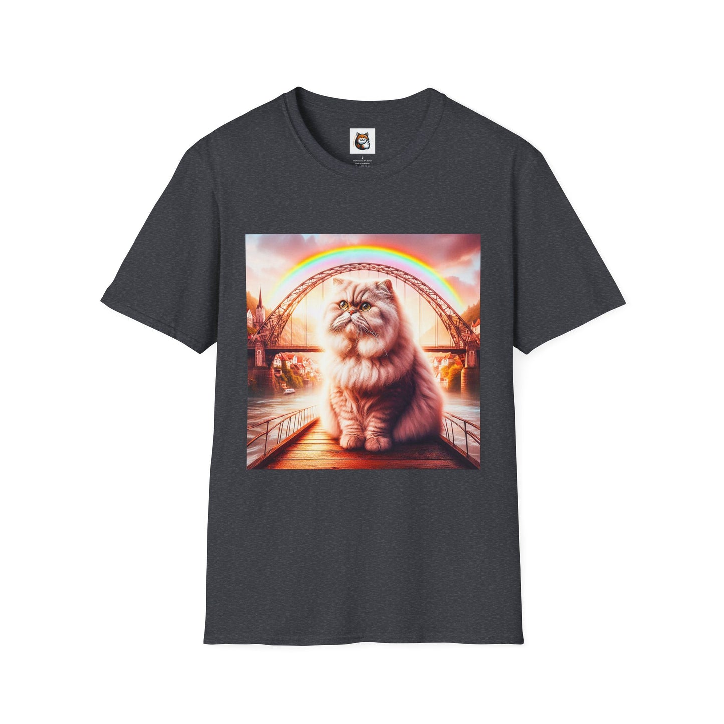 Selkirk Rex Cat T-Shirt rainbow bridge