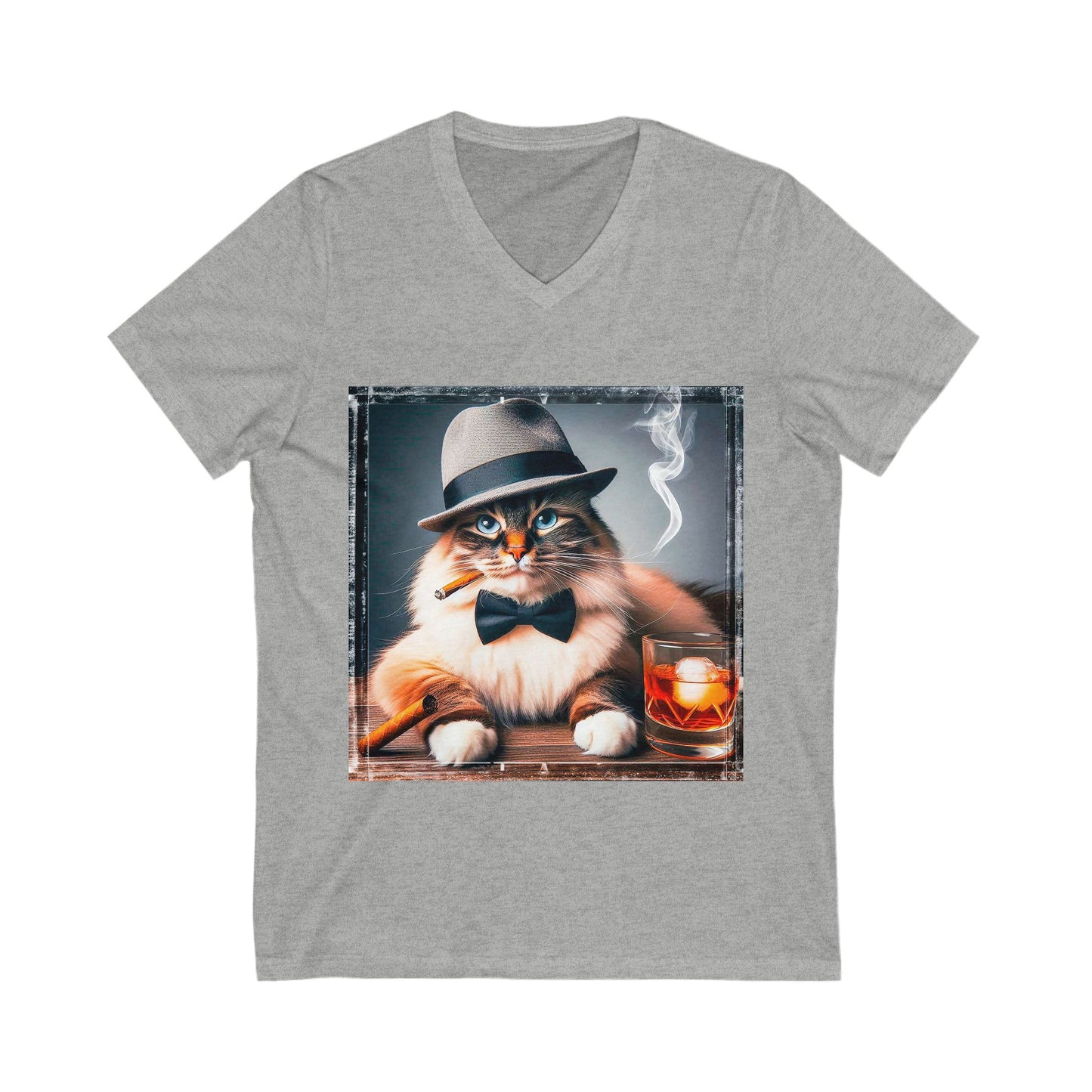 Birman bow tie  Jersey Short Sleeve V-Neck Tee