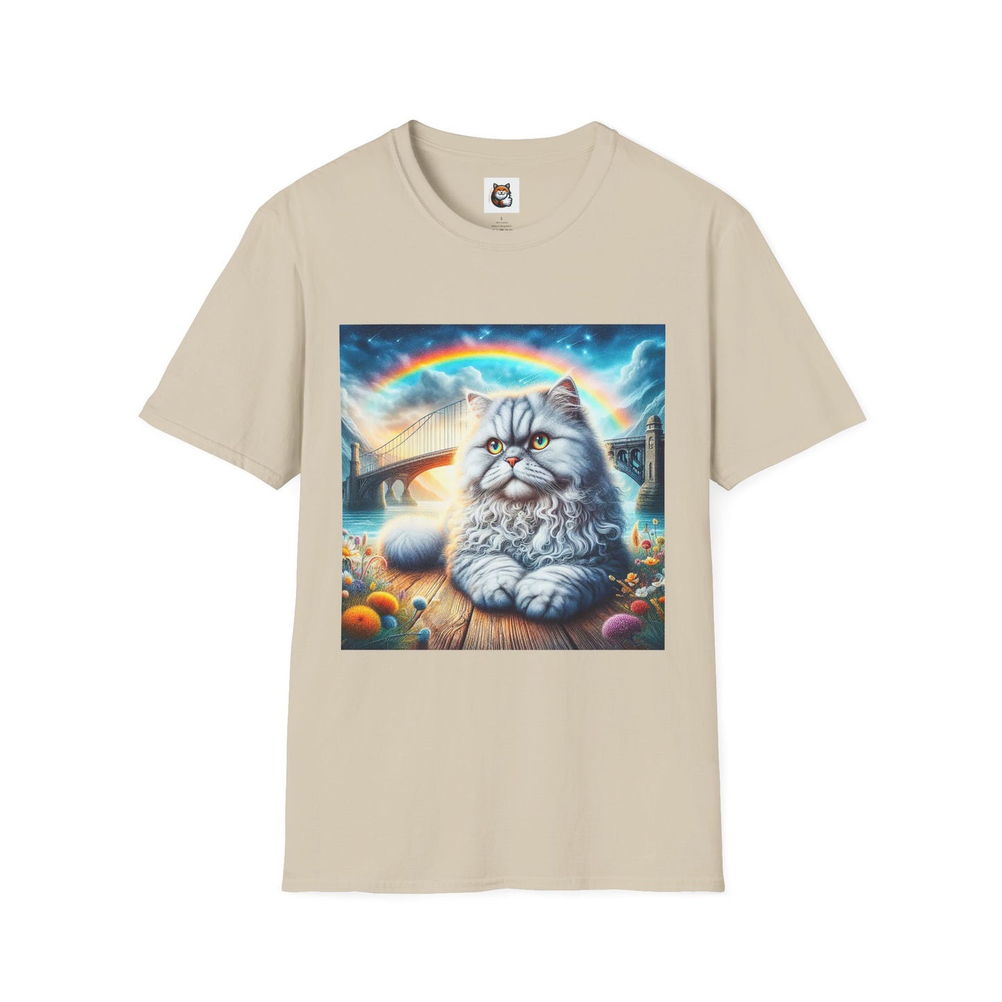 Selkirk Rex Cat T-Shirt  rainbow bridge