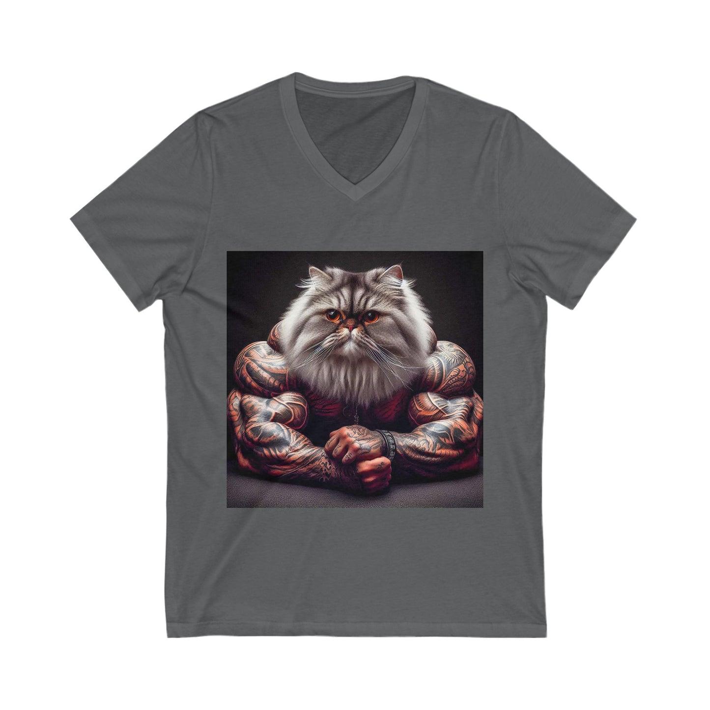 Persian Cat Unisex Jersey Short Sleeve V-Neck Tee