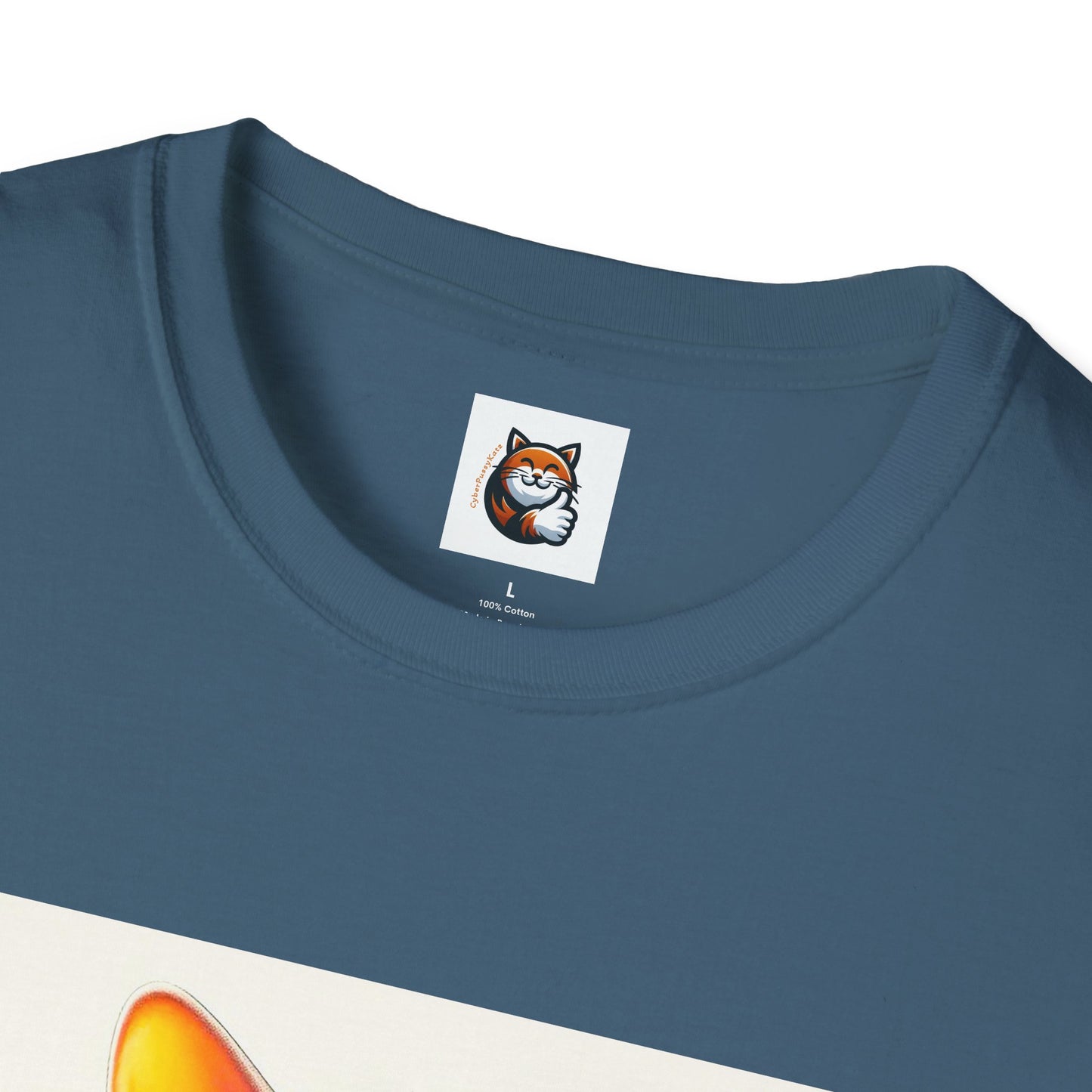 Devon Rex Cat surfing beauty  Softstyle T-Shirt