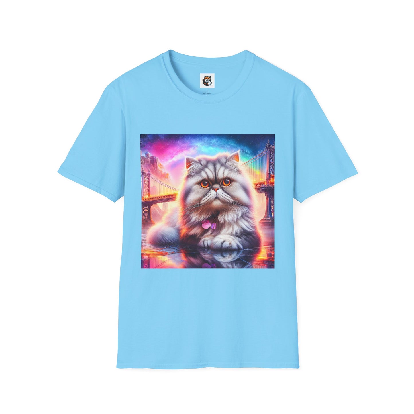 Selkirk Rex Cat T-Shirt purple sunset