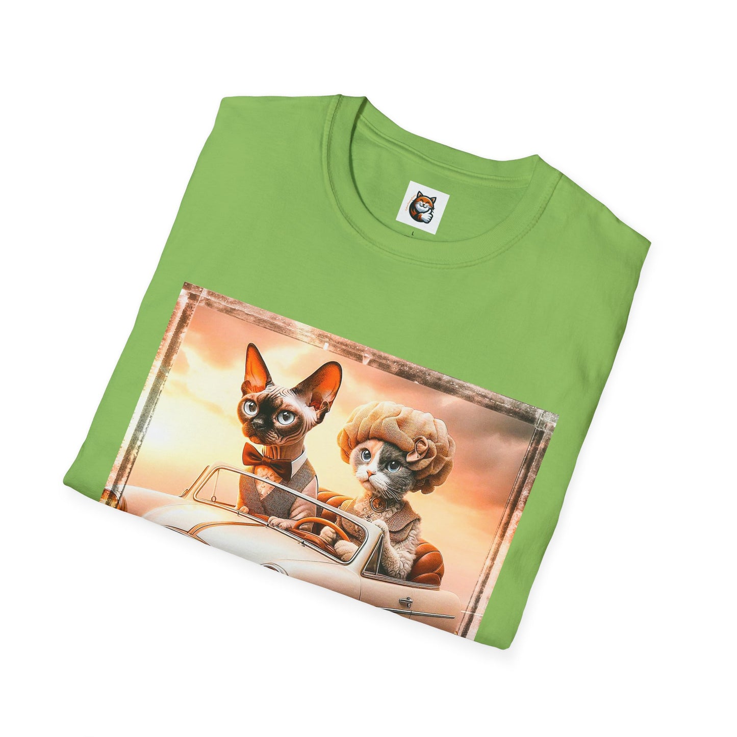 Wacky  Devon Rex Cat Unisex Softstyle T-Shirt