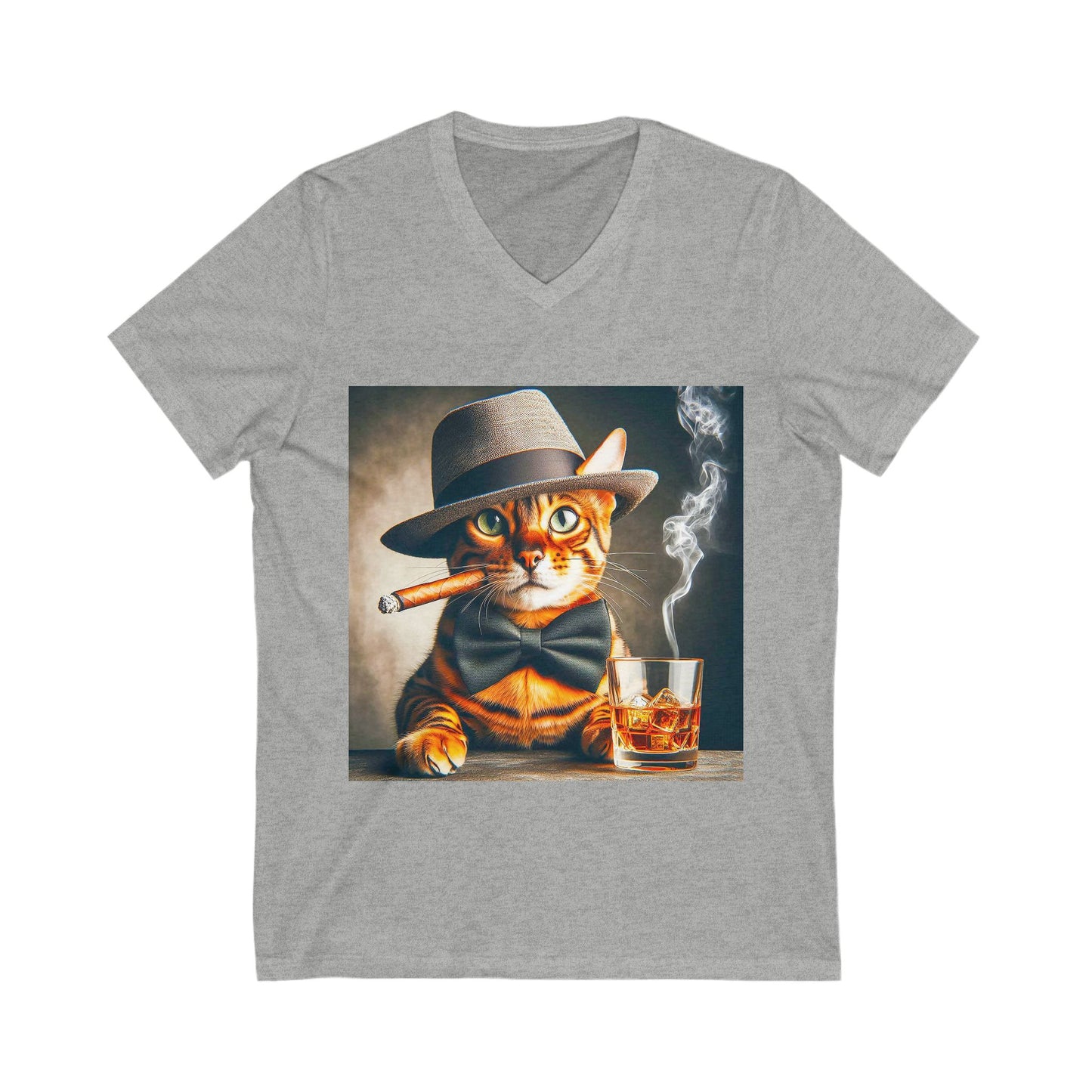 Bengal Unisex Jersey Short Sleeve V-Neck Tee