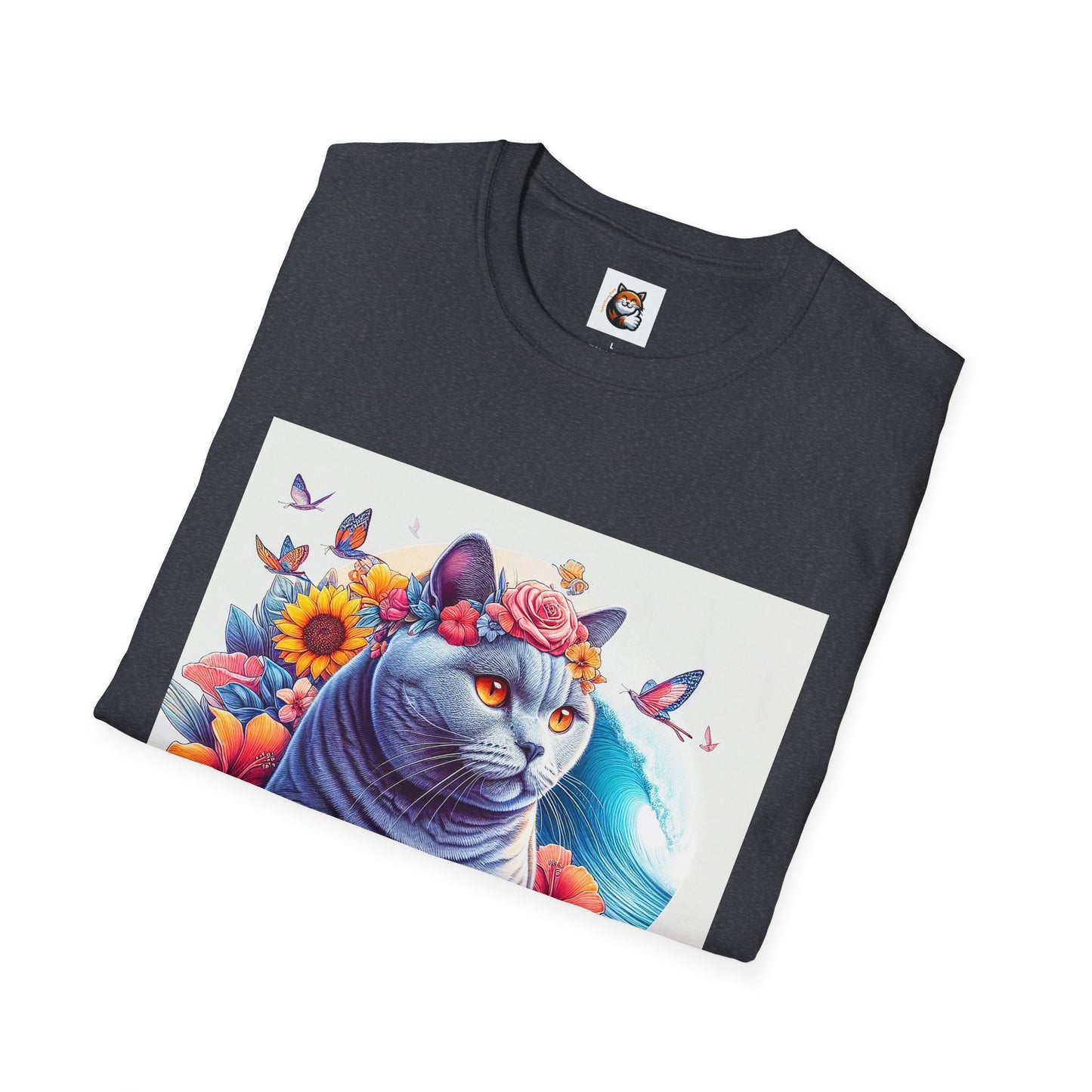 British Shorthair surf board Softstyle T-Shirt
