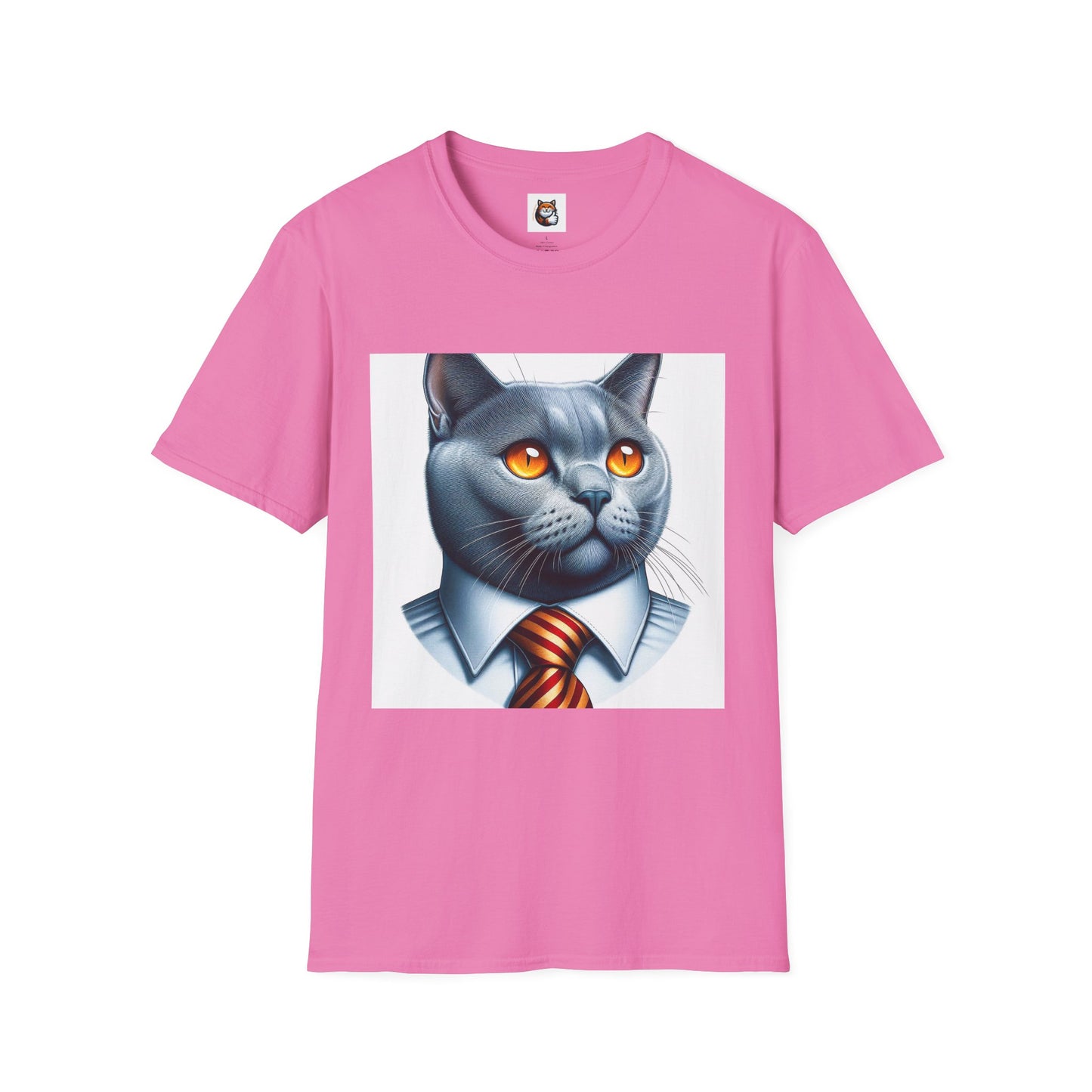 Russian Blue Cat suit and tie  T-Shirt