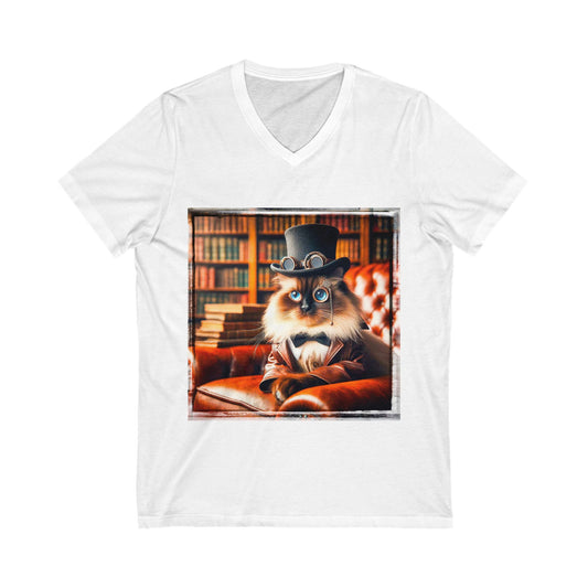 Birman steam punk Jersey Short Sleeve V-Neck Tee
