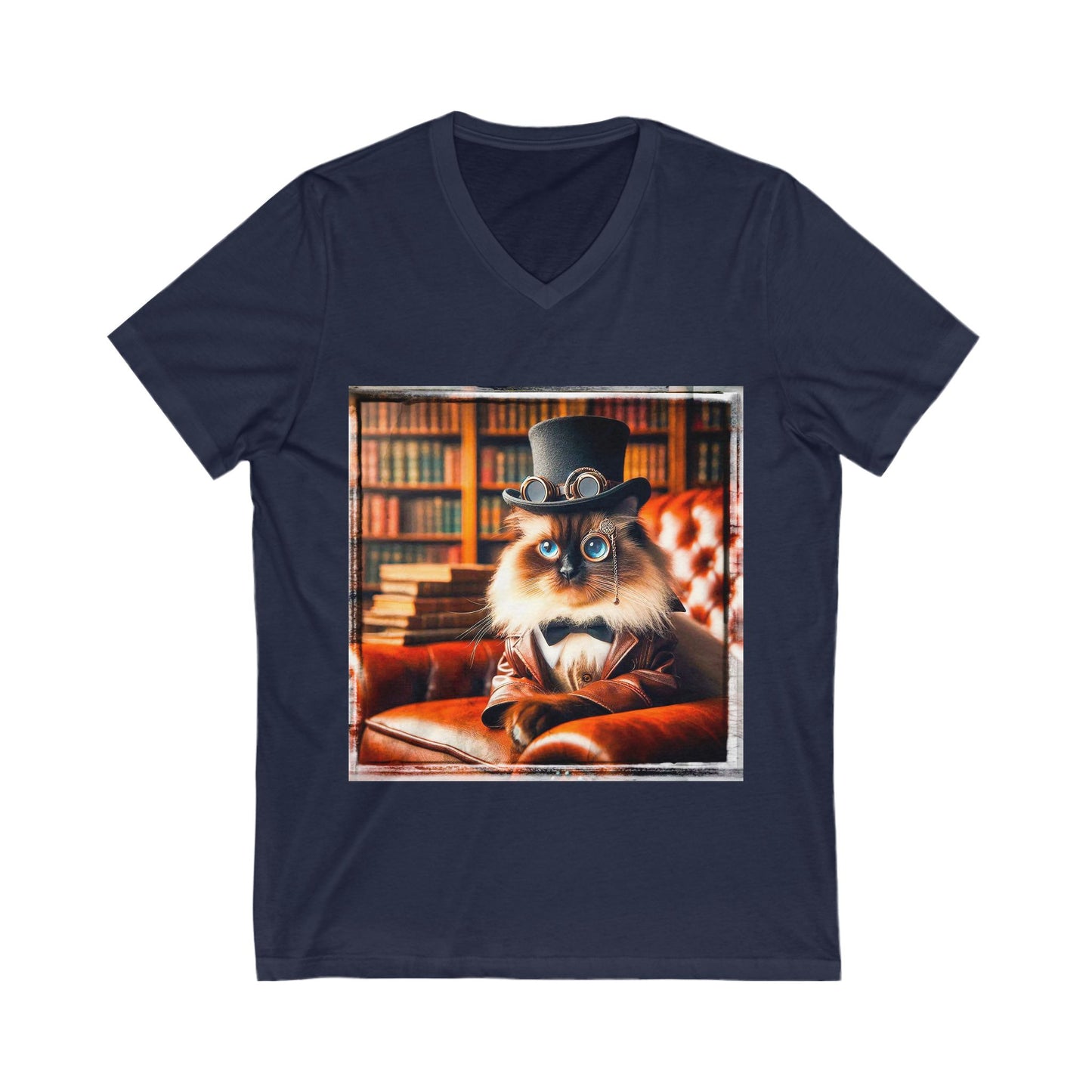 Birman steam punk Jersey Short Sleeve V-Neck Tee