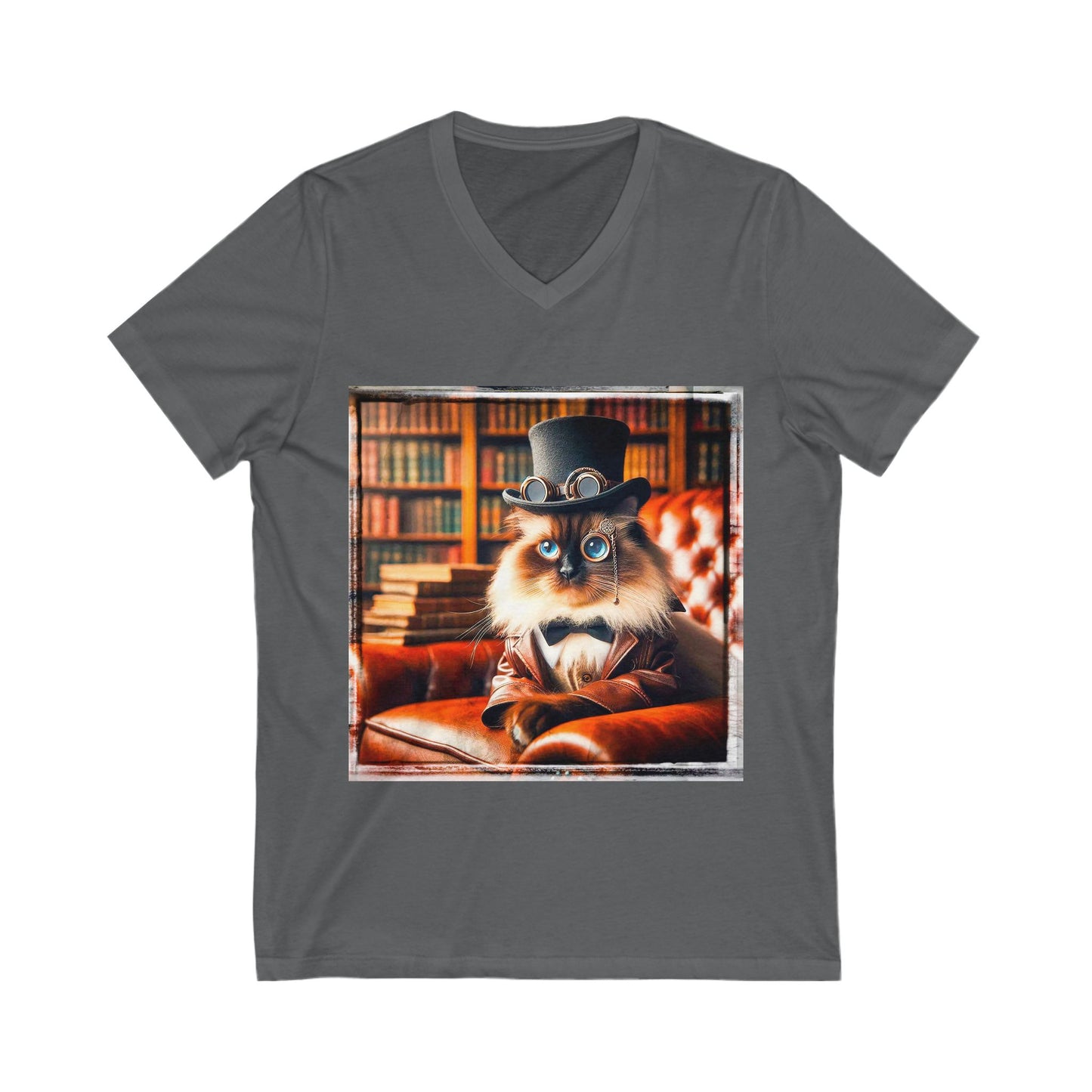 Birman steam punk Jersey Short Sleeve V-Neck Tee