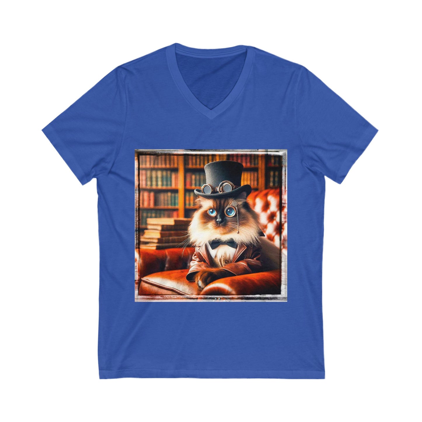 Birman steam punk Jersey Short Sleeve V-Neck Tee