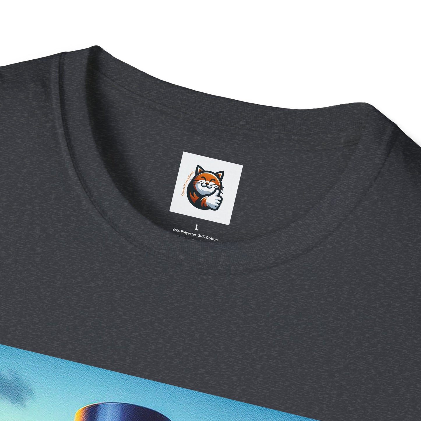 Russian Blue Cat driving couple  T-Shirt