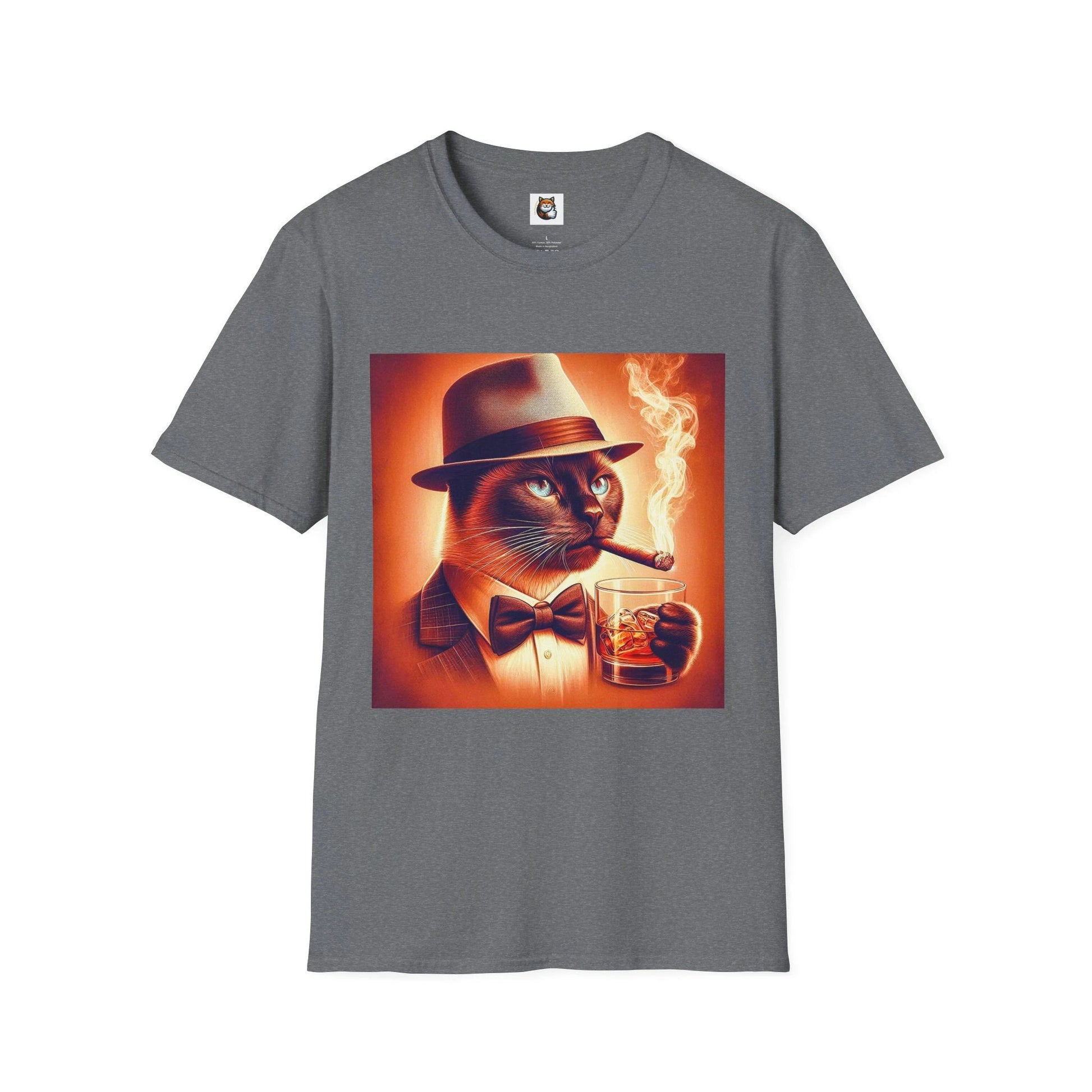 Siamese Cat cigar smoking by Printify