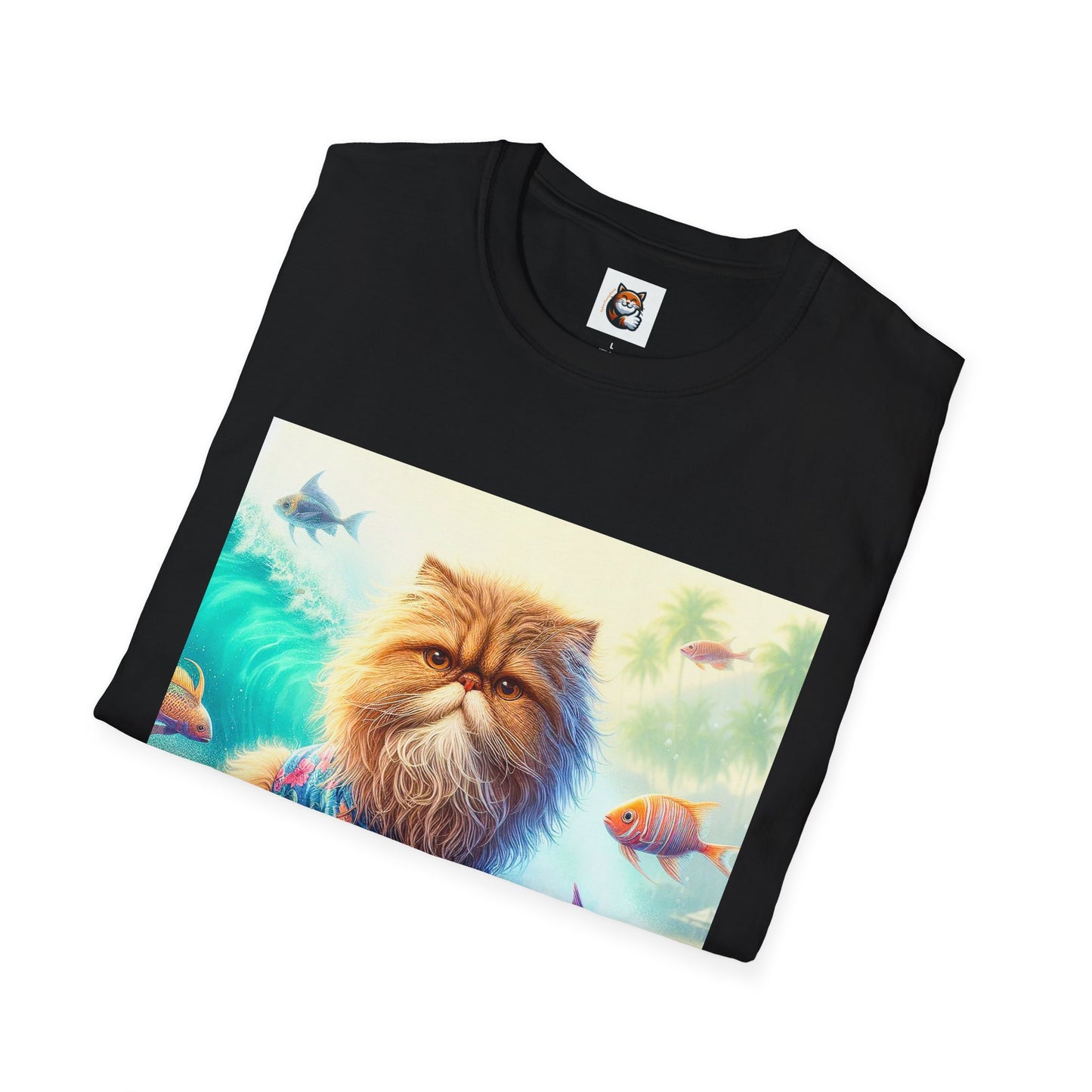Selkirk Rex Cat T-Shirt angry surfer