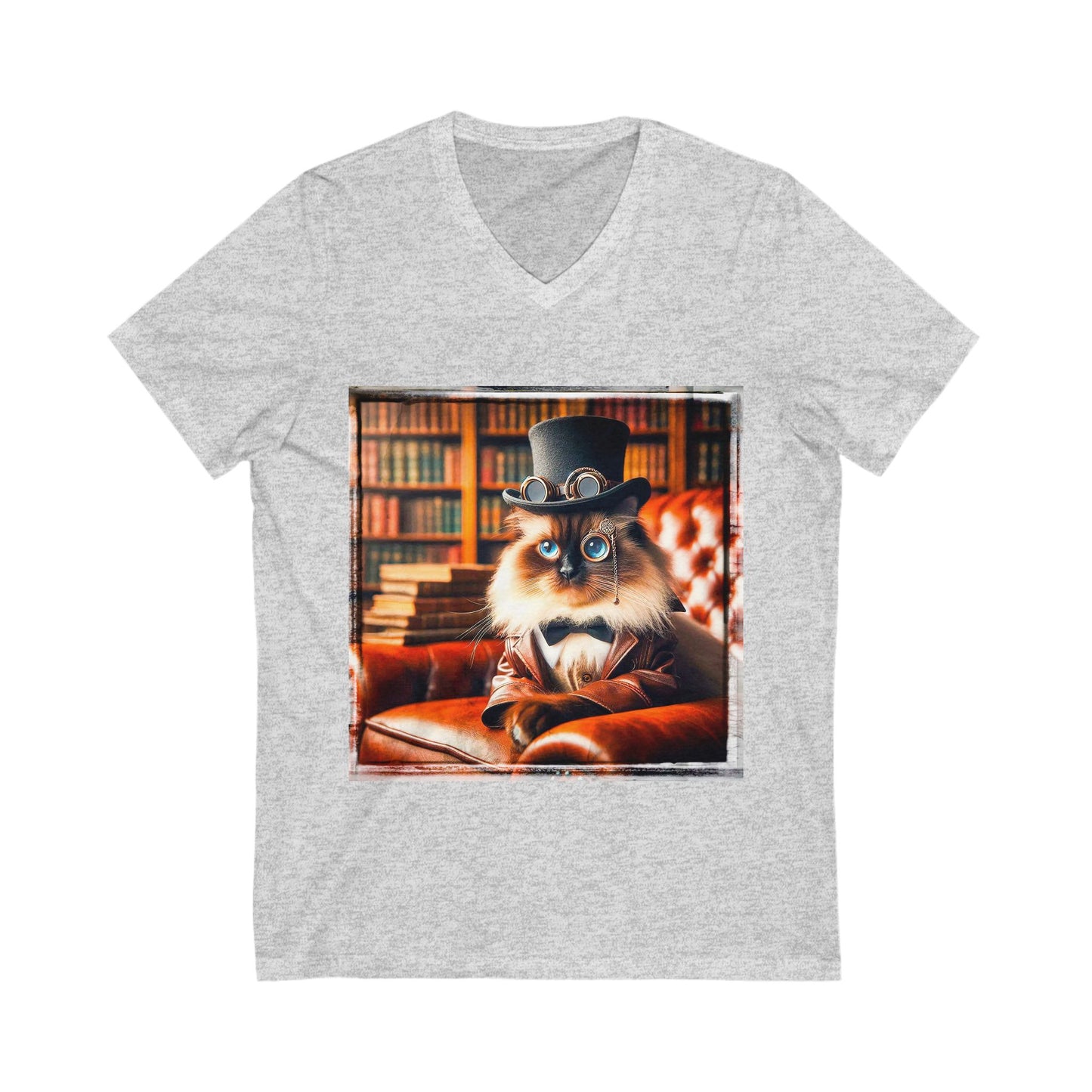 Birman steam punk Jersey Short Sleeve V-Neck Tee