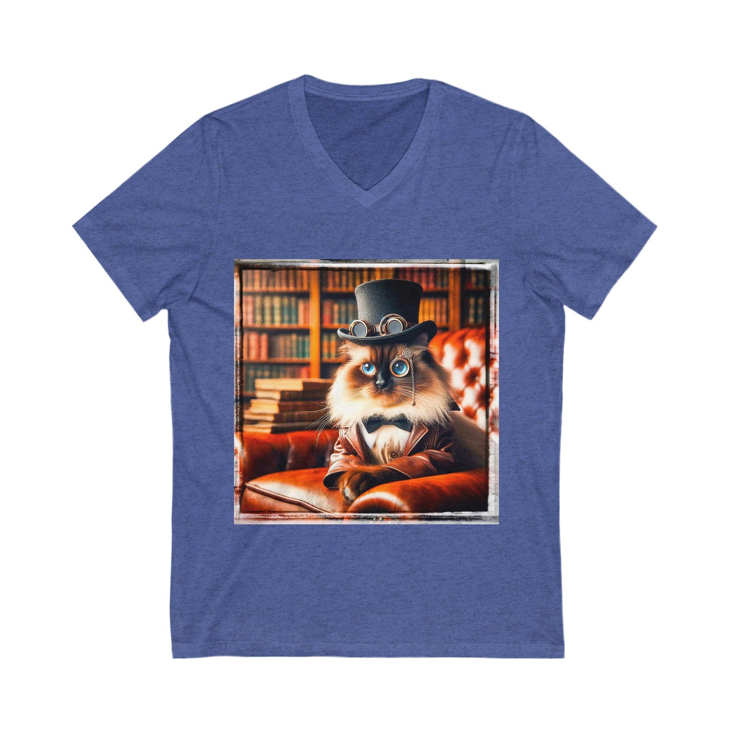Birman steam punk Jersey Short Sleeve V-Neck Tee