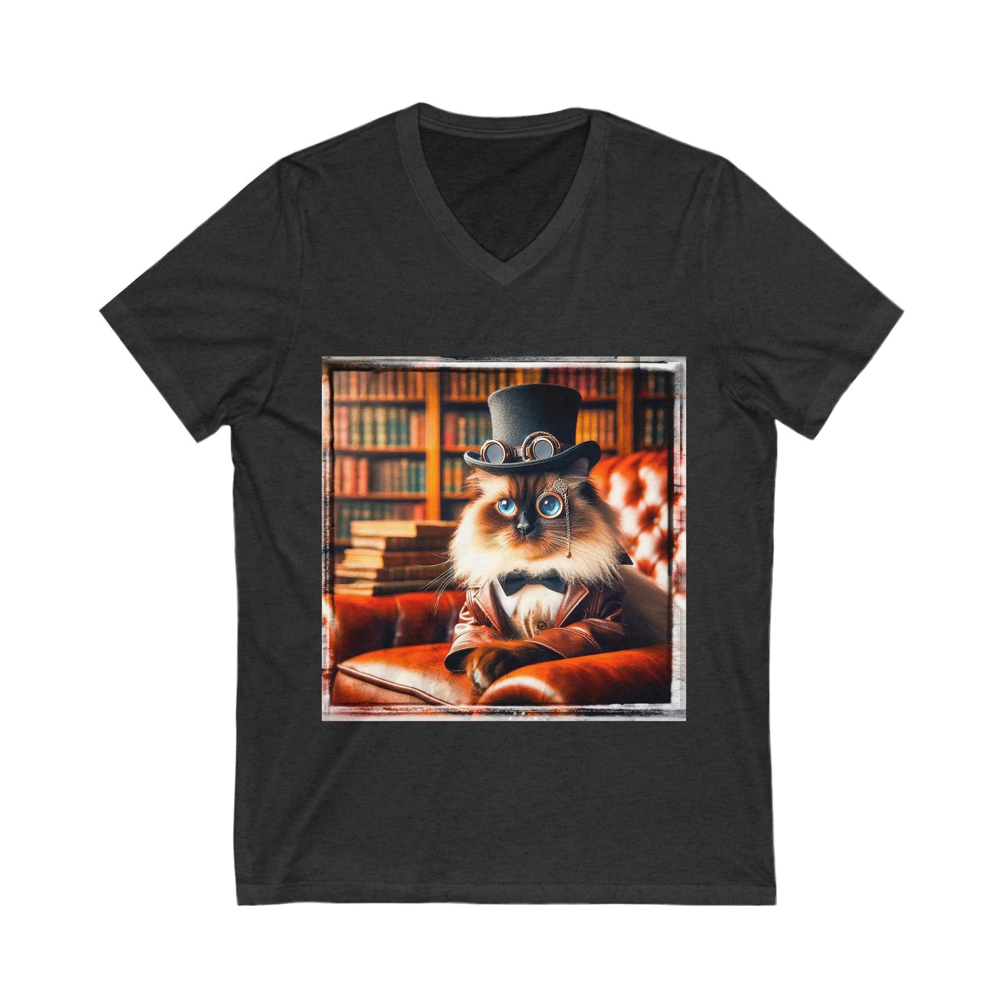 Birman steam punk Jersey Short Sleeve V-Neck Tee