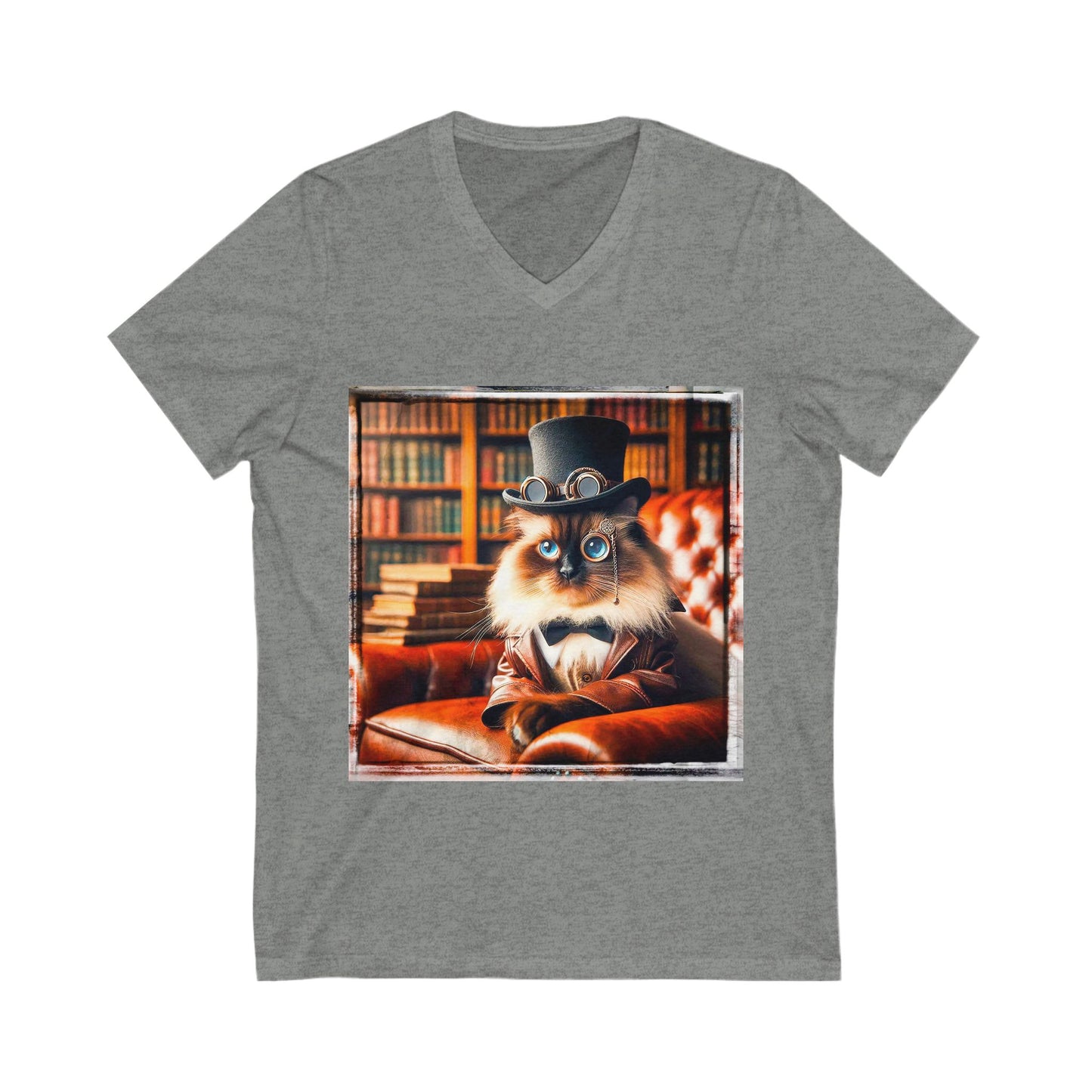 Birman steam punk Jersey Short Sleeve V-Neck Tee