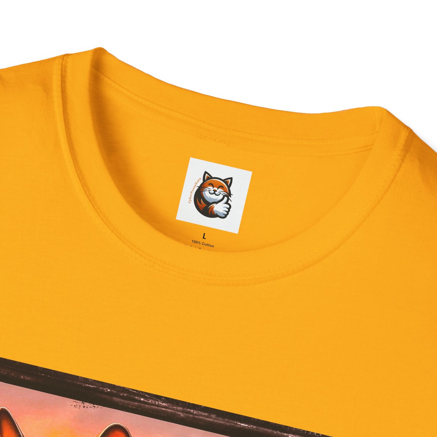 Wacky Devon Rex driving Unisex Softstyle T-Shirt