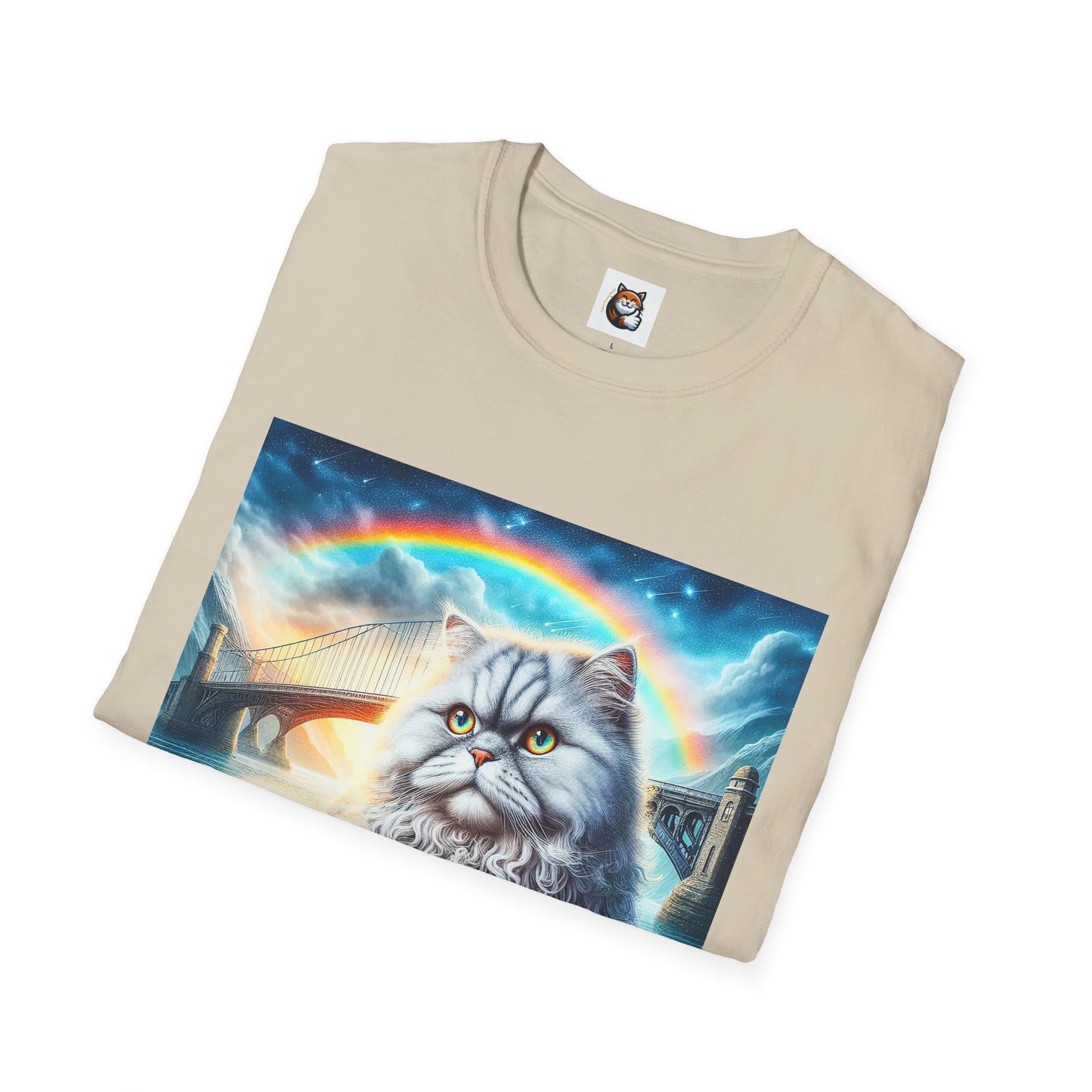 Selkirk Rex Cat T-Shirt  rainbow bridge
