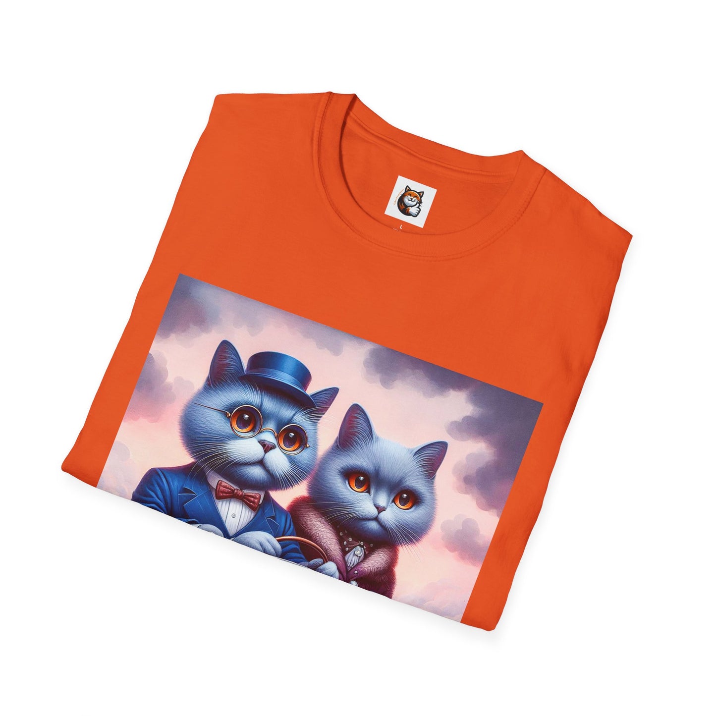Russian Blue Cat tiny car  T-Shirt