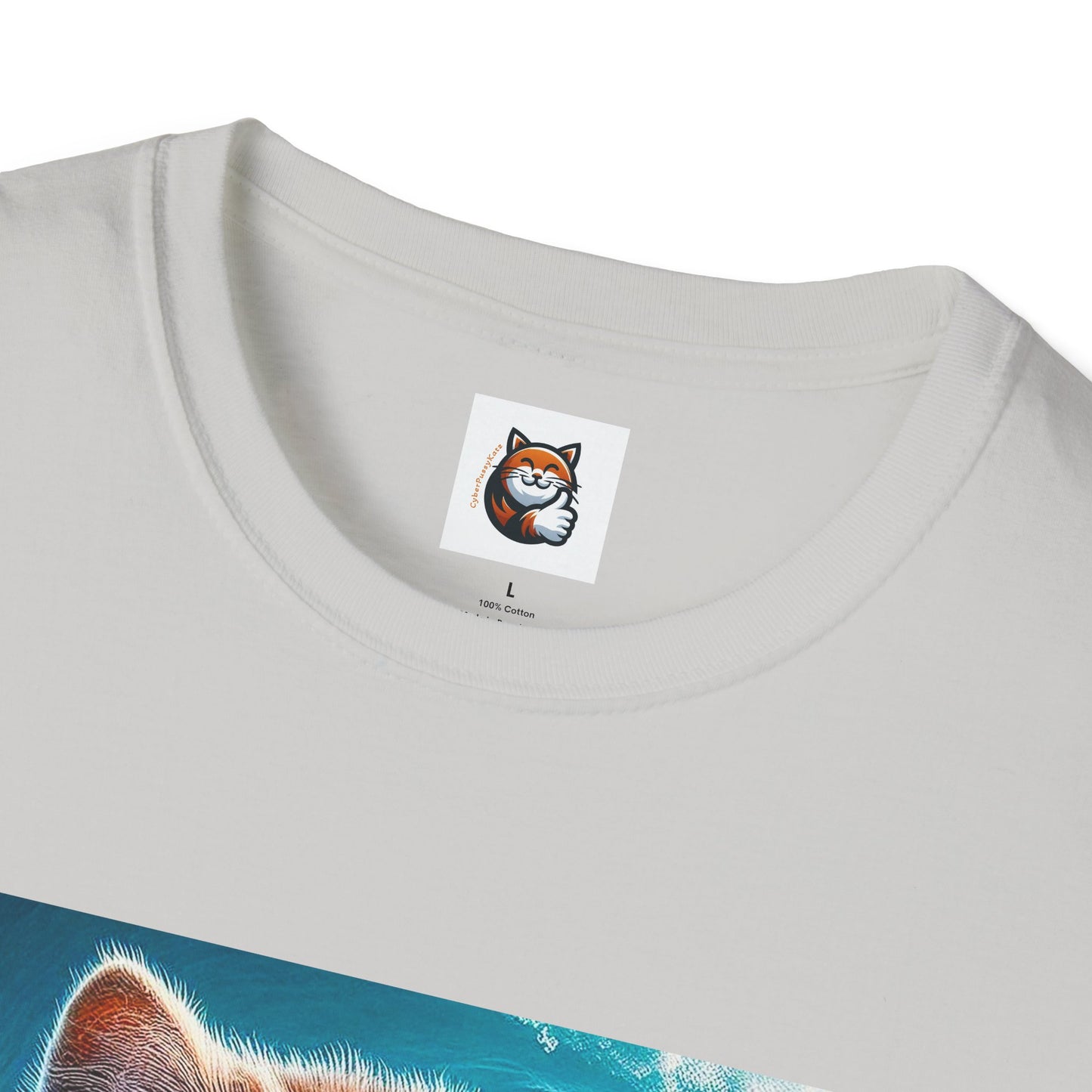Selkirk Rex Cat T-Shirt old guy surfer