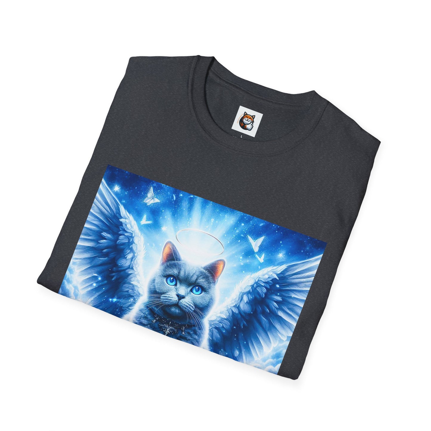 Russian Blue Cat Unisex Softstyle T-Shirt