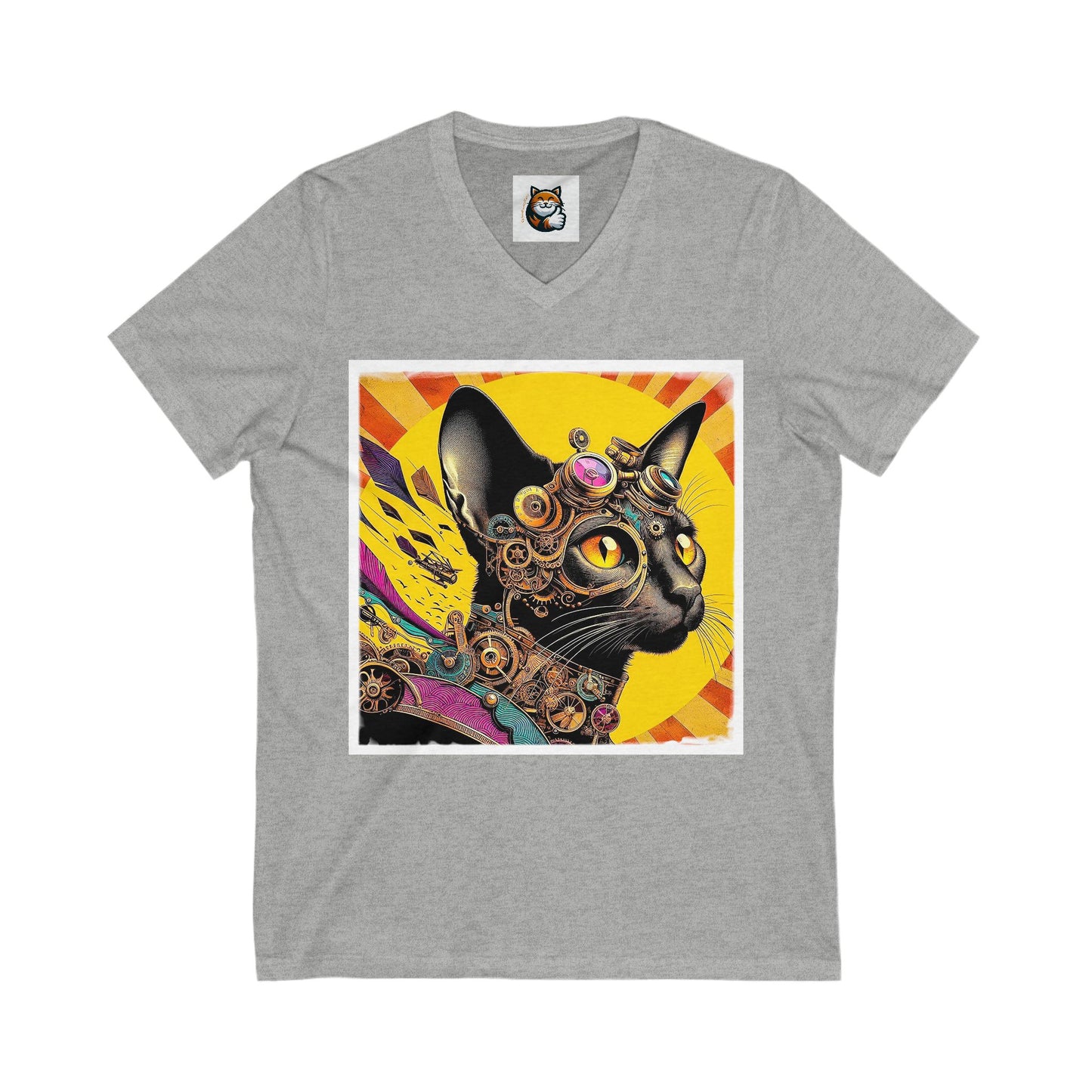 Oriental Shorthair Unisex Jersey Short Sleeve V-Neck Tee
