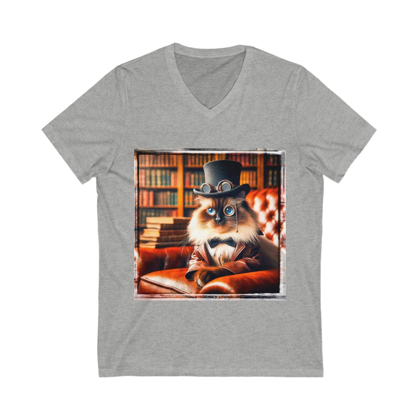 Birman steam punk Jersey Short Sleeve V-Neck Tee