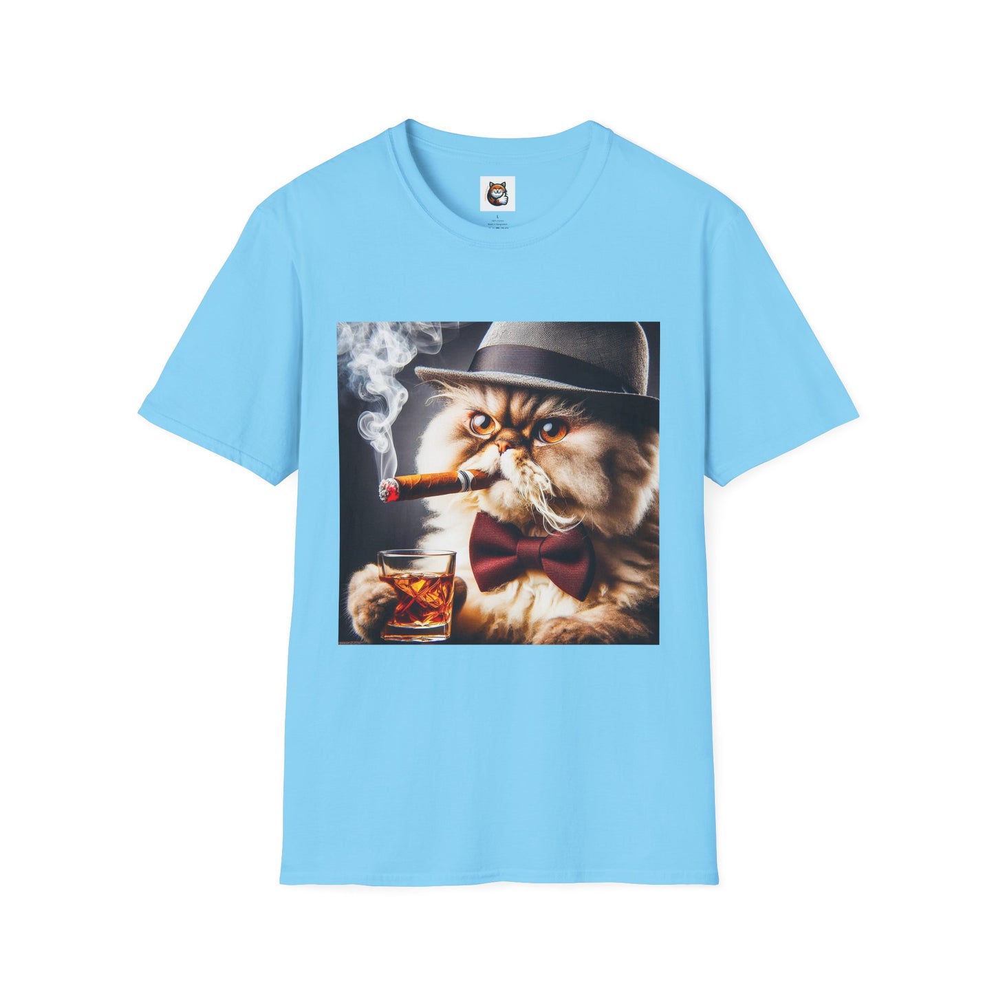 Selkirk Rex Cat T-Shirt cigar smoking