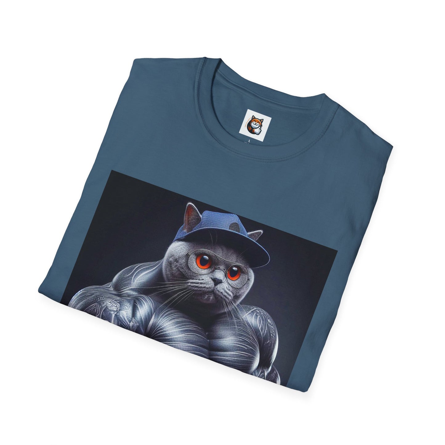 Russian Blue Cat arm day  T-Shirt
