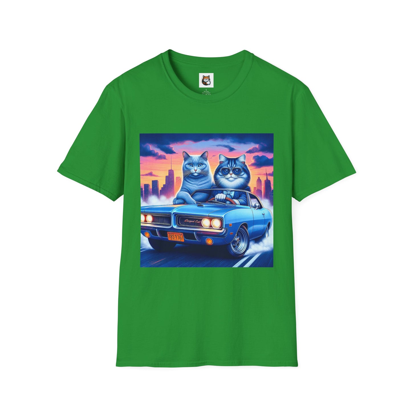 Russian Blue Cat pretty sunset T-Shirt