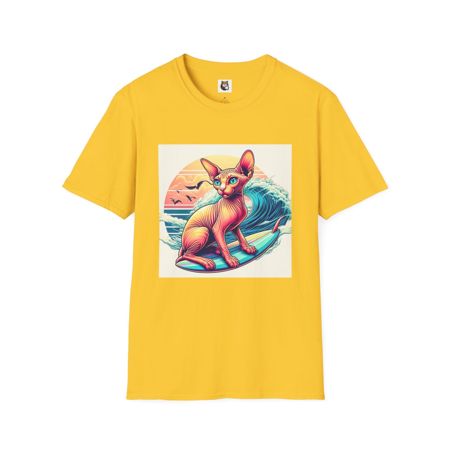 Sphynx Cat surfing