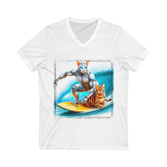 Bengal surfer Jersey Short Sleeve V-Neck Tee