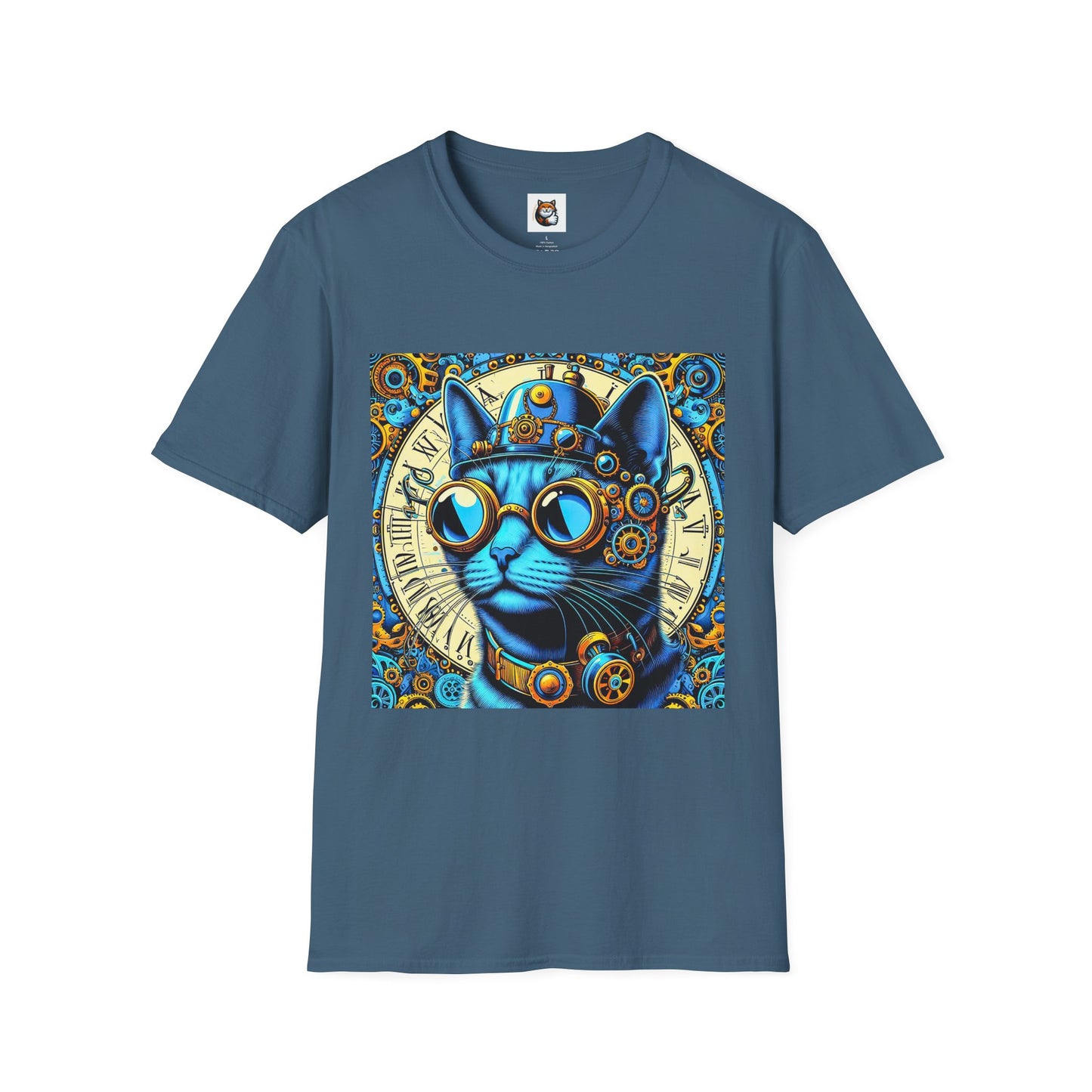 Russian Blue Cat steam punk T-Shirt