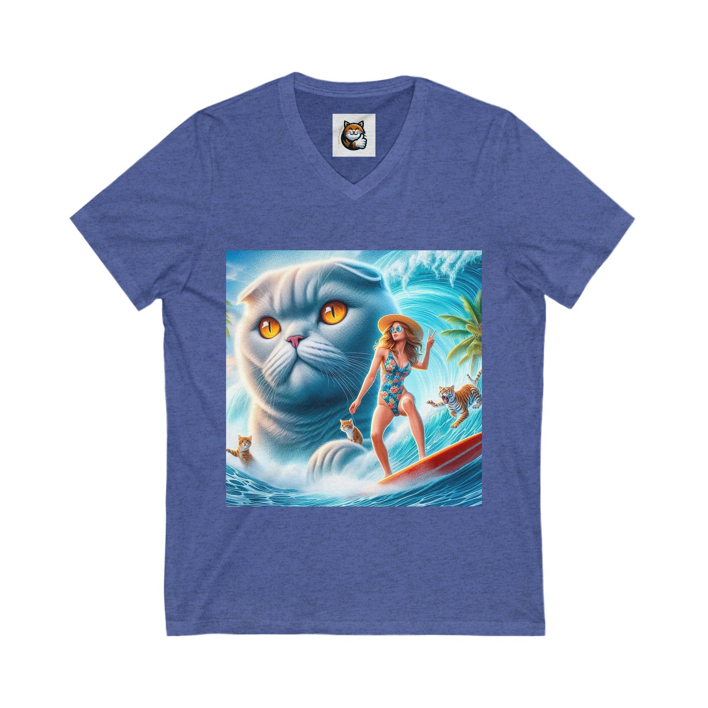 Scottish Fold Cat Surfer girl