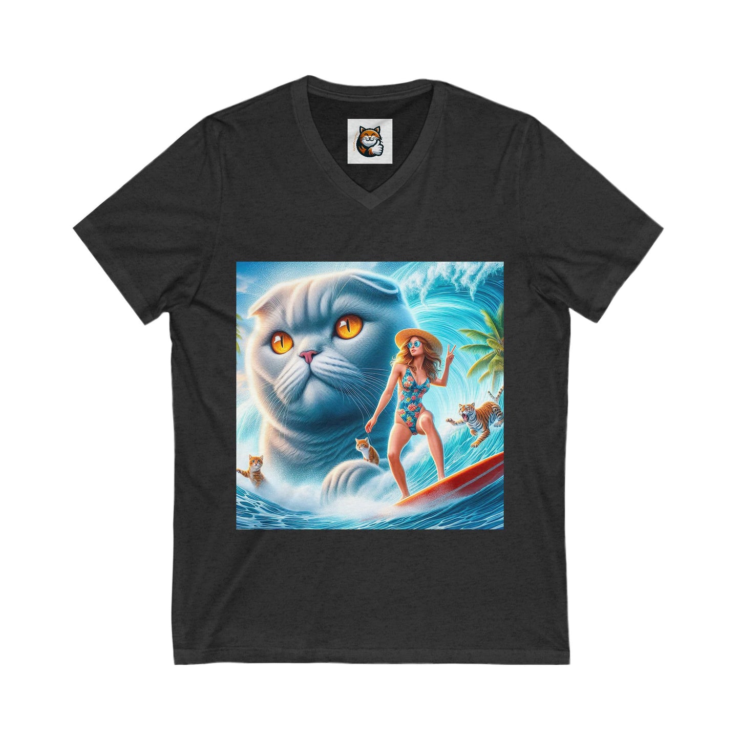 Scottish Fold Cat Surfer girl