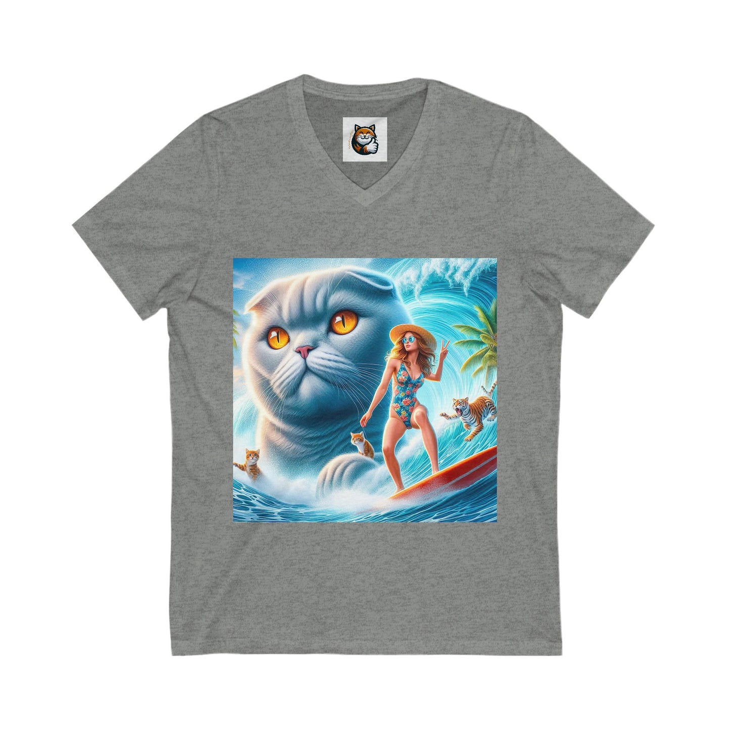 Scottish Fold Cat Surfer girl