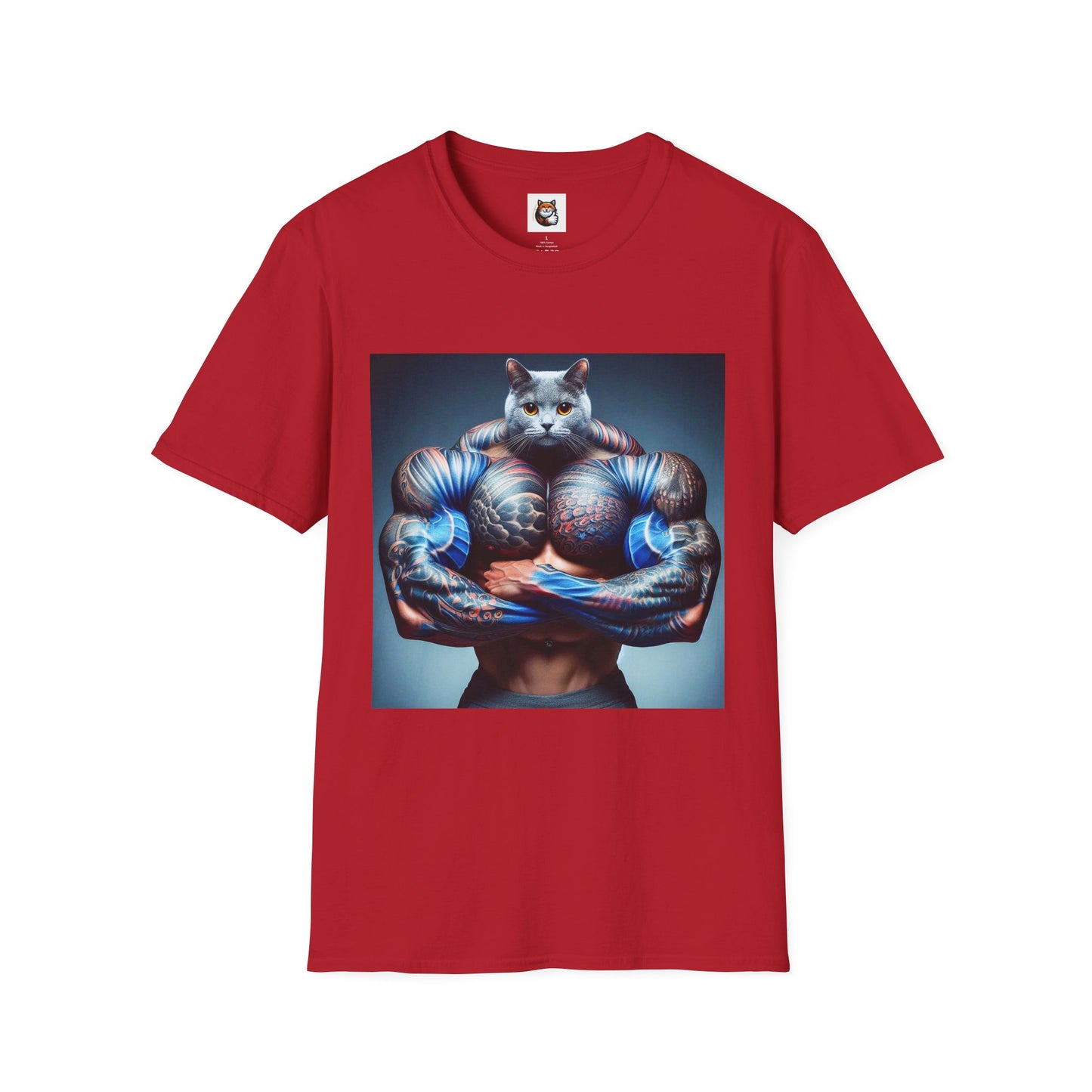 Russian Blue Cat Unisex Softstyle T-Shirt