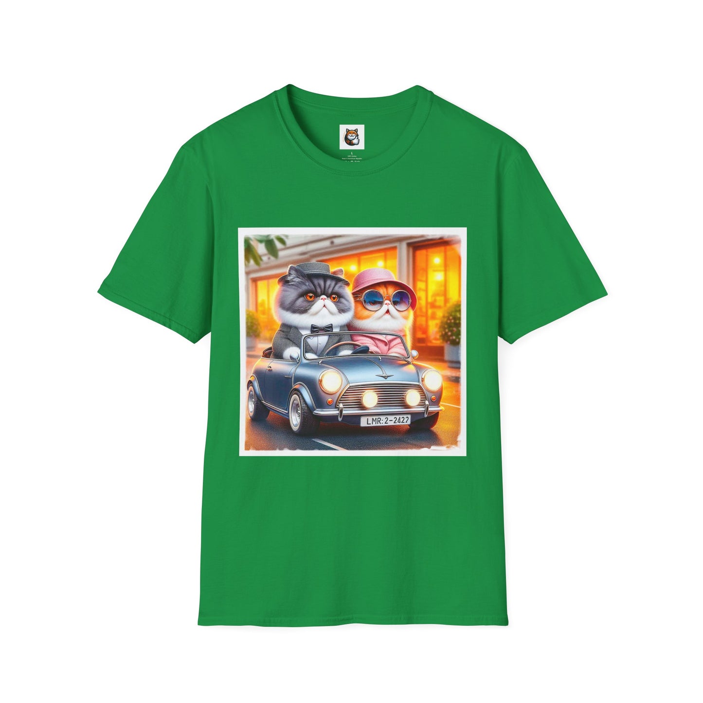 Wacky Exotic Shorthair Cat Unisex Softstyle T-Shirt